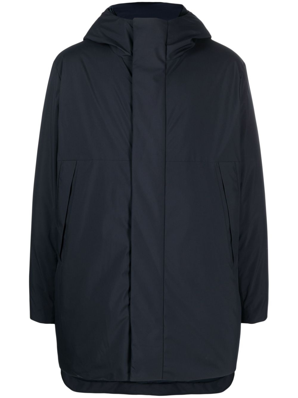 padded hooded parka coat - 1