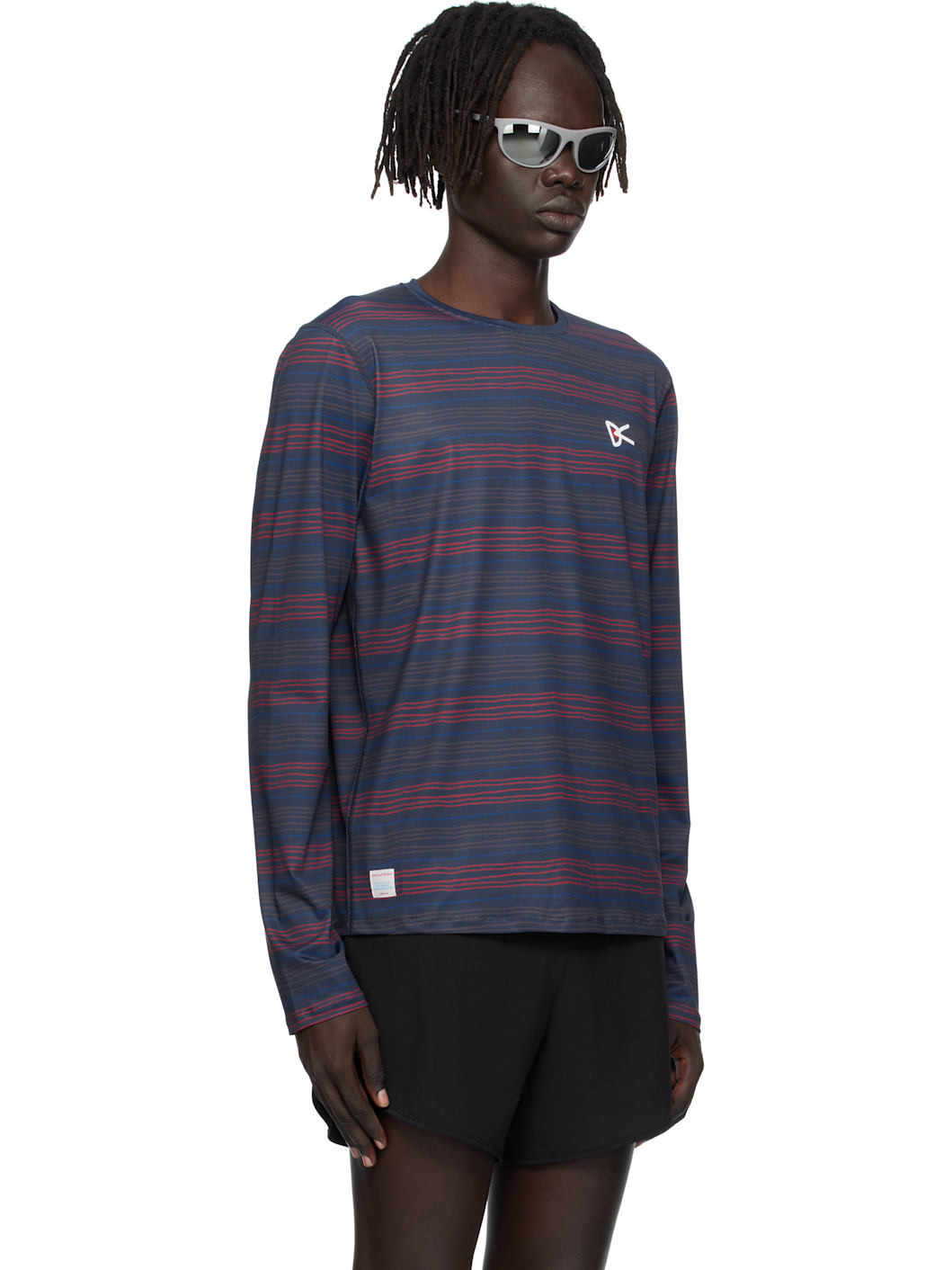 Navy Lightweight Long Sleeve Graphic T-shirt - 2