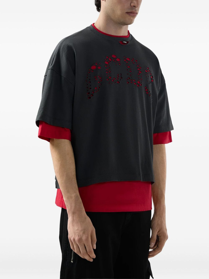 laser cut-logo T-shirt 4