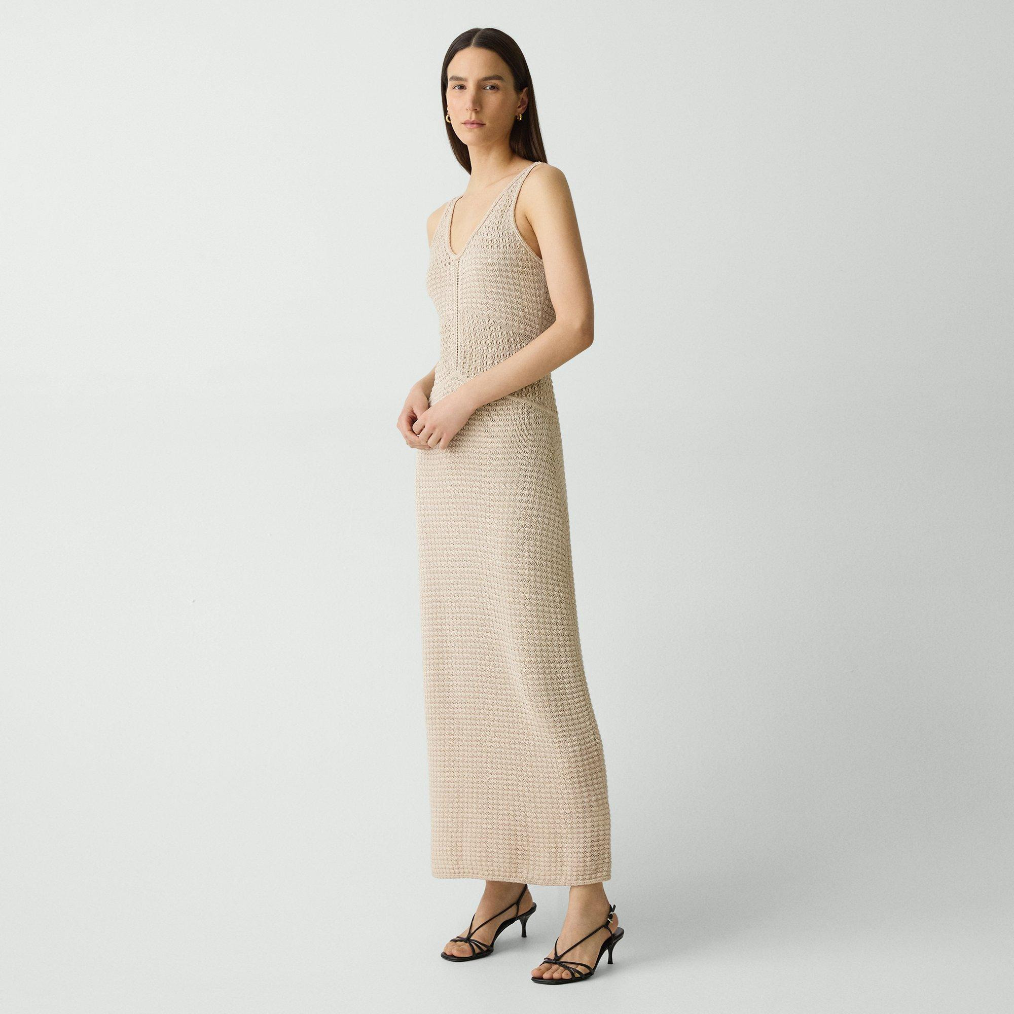 Stitched Dress in Sheen Cotton - 3