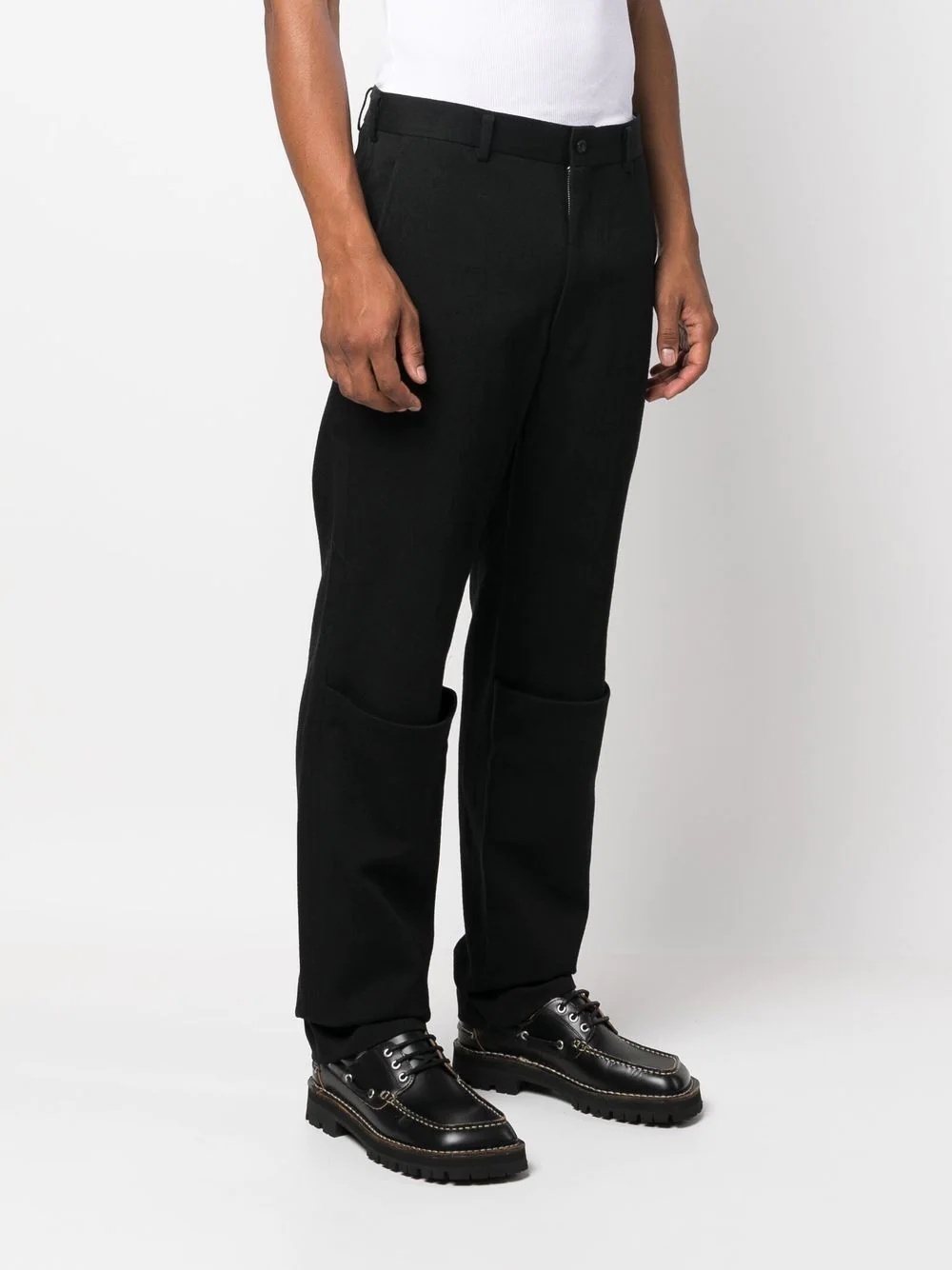 mid-rise straight-leg trousers - 3