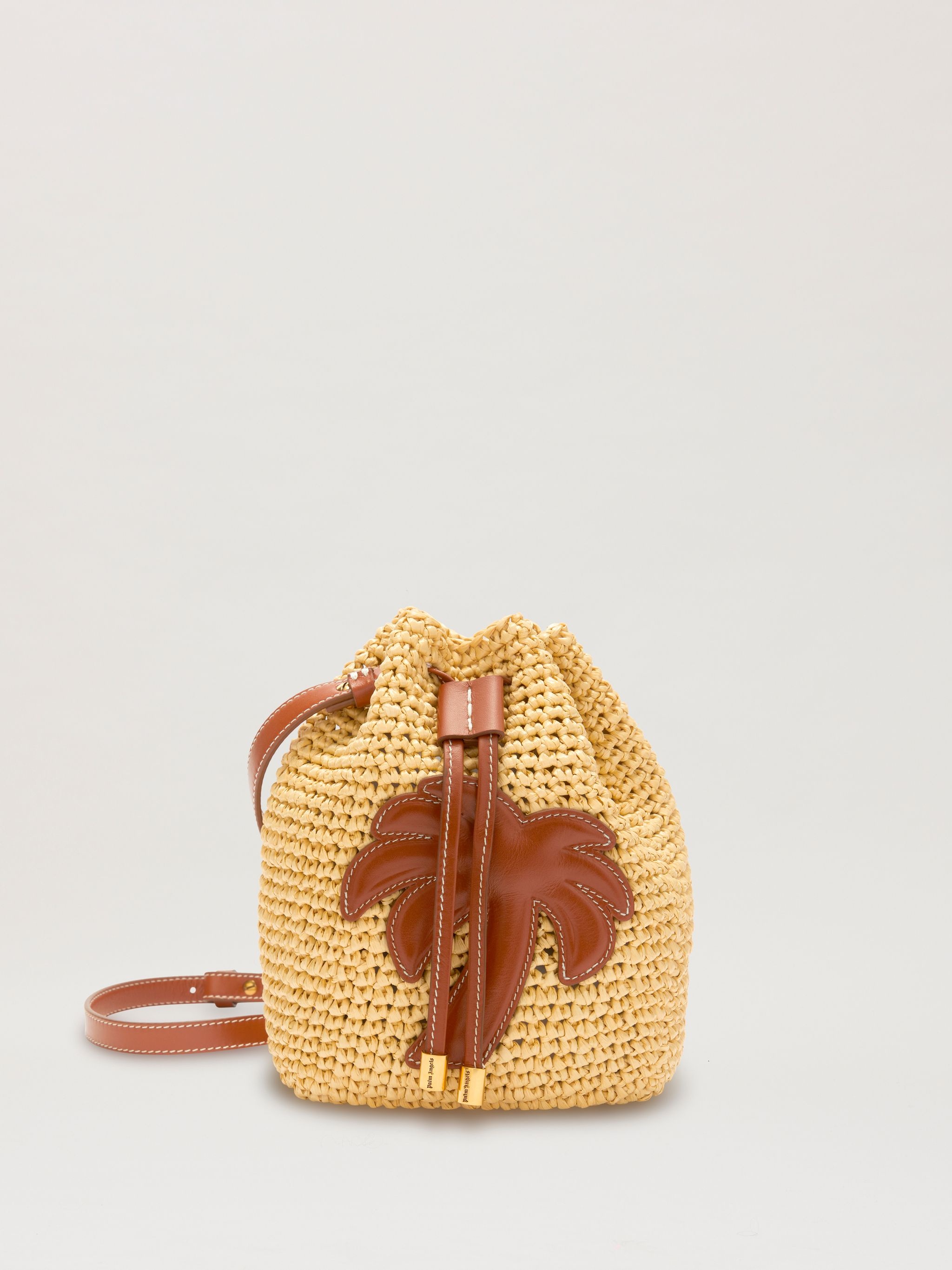 Woven Palm Bucket Bag - 1
