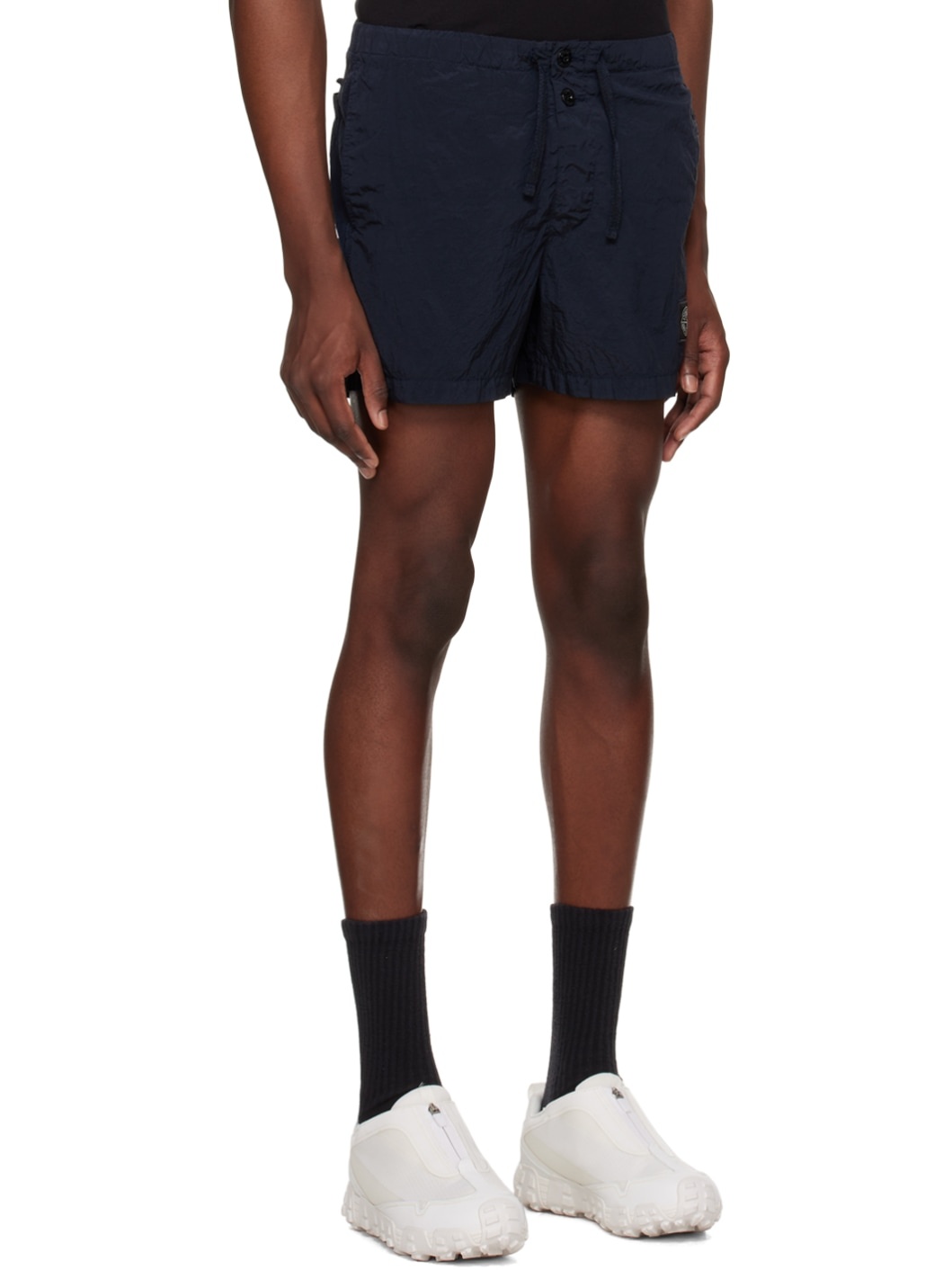 Navy Patch Swim Shorts - 2