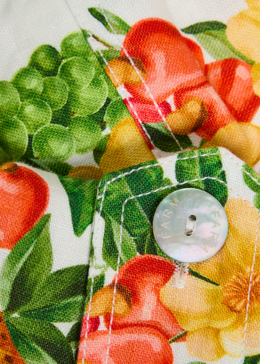 Farm Rio Picnic Flowers Printed Linen top - 5