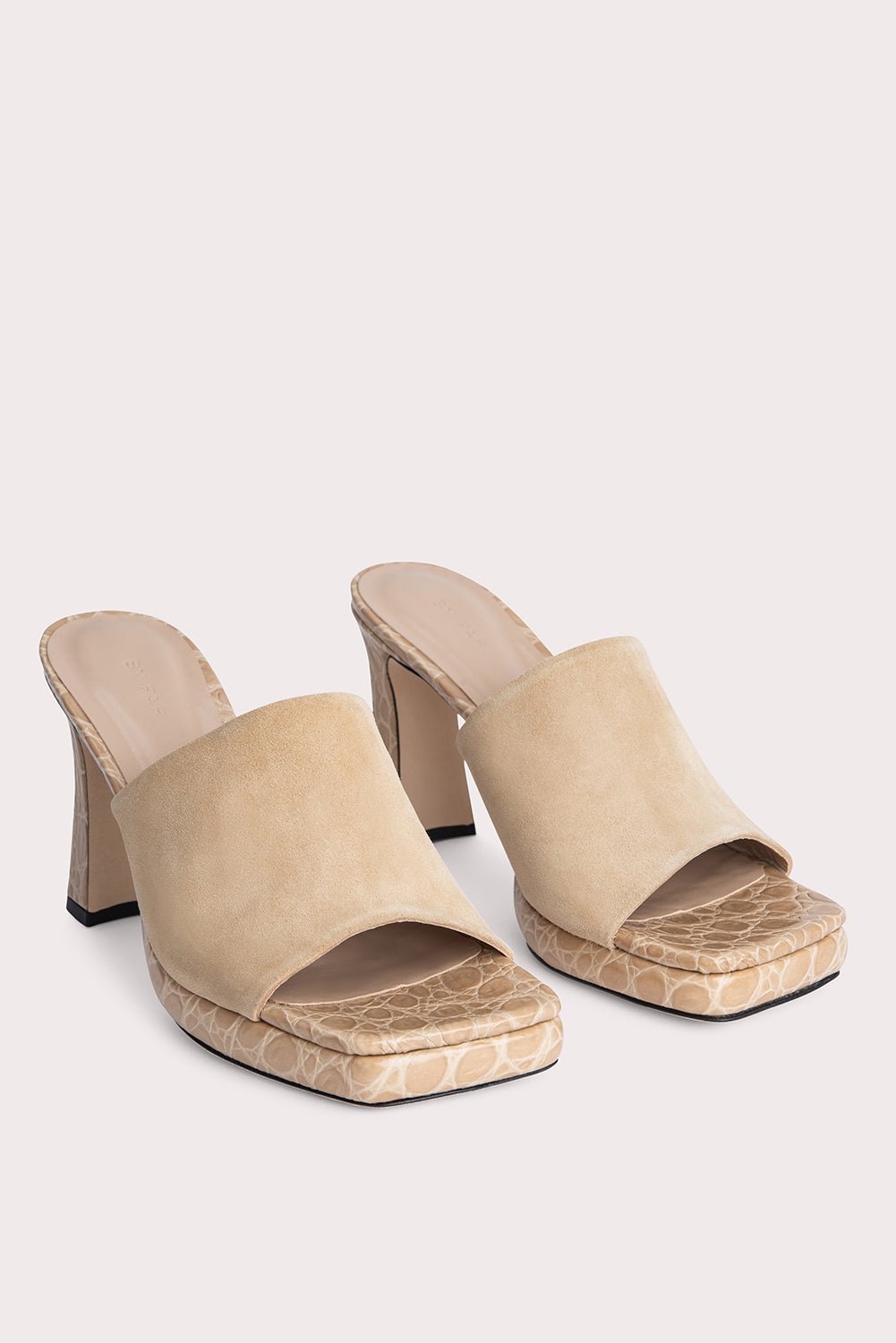 Beliz Kraft Croco and Suede Leather - 2