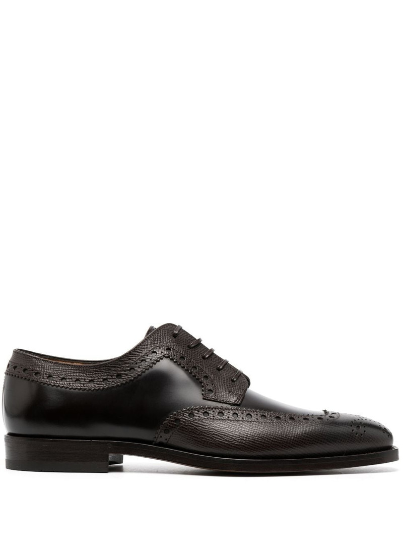 Western-style leather derby shoes 1