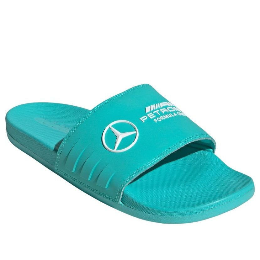 adidas x Mercedes AMG Adilette Slides 'Petronas Formula One Team Mint Rush' JR1071 - 3
