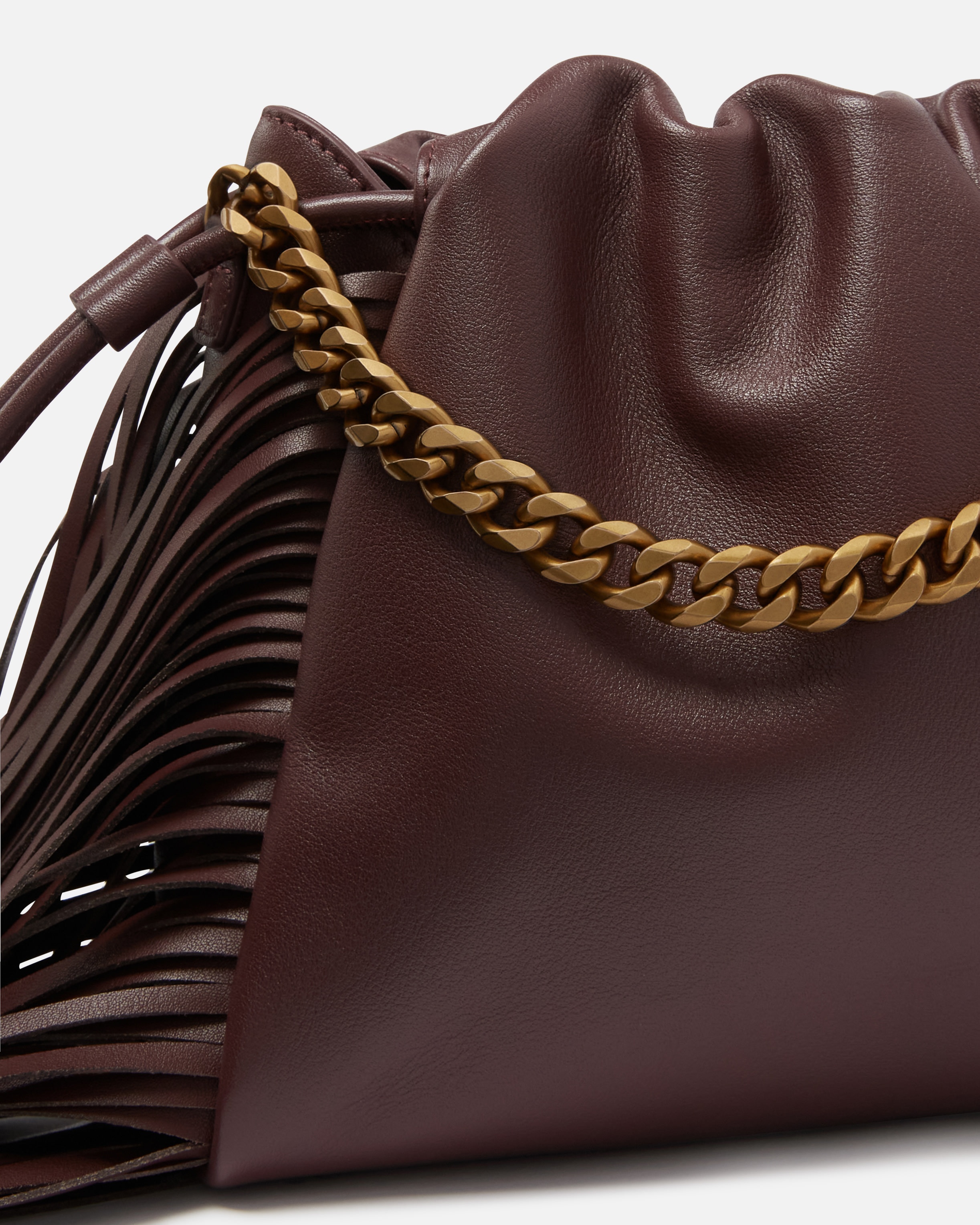 SOFT LEATHER BAG WITH FRINGES - 3