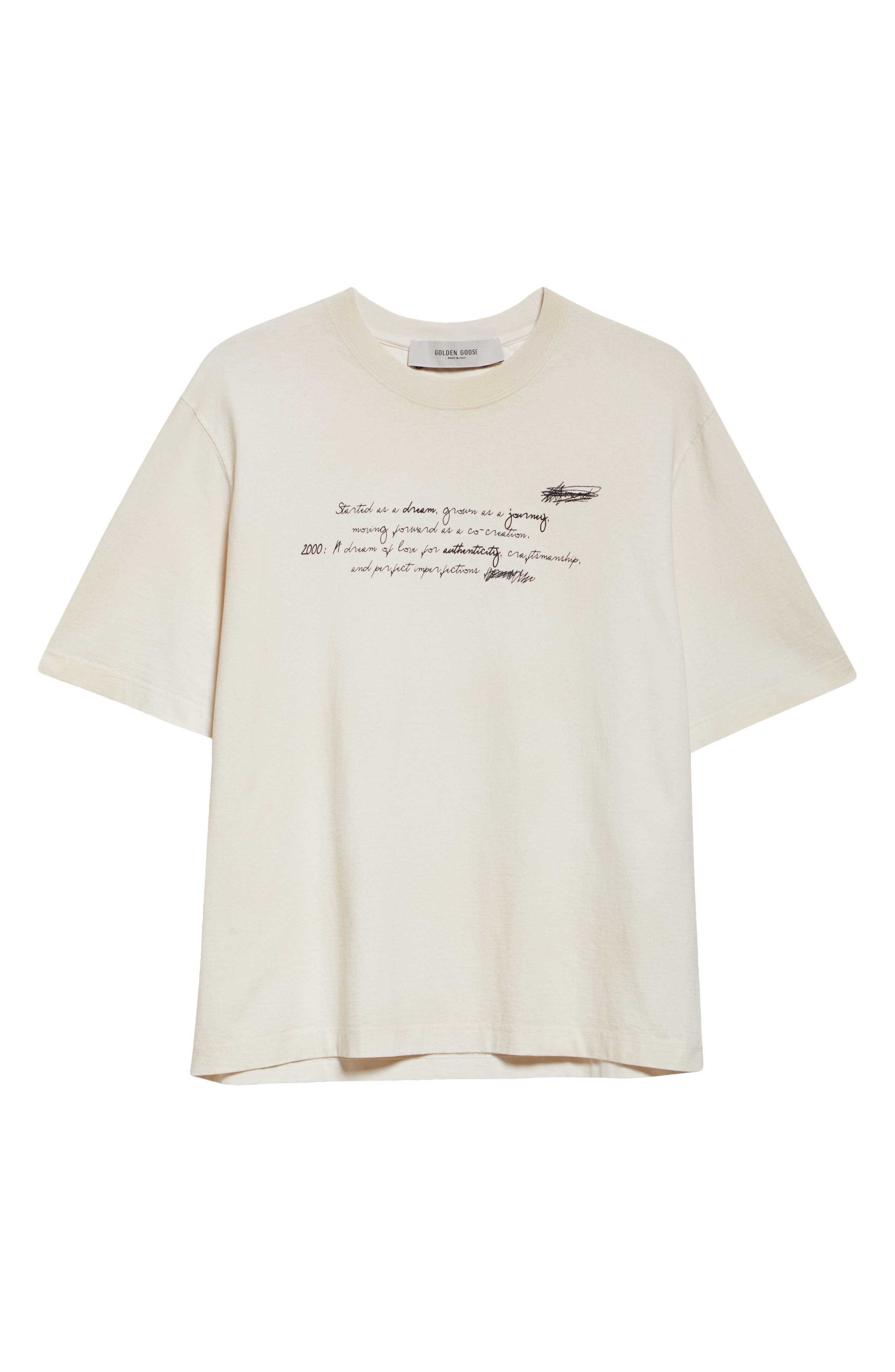 Golden Goose Gender Inclusive Journey Relaxed Fit Graphic T-Shirt in Heritage White/Black at Nordstr - 5