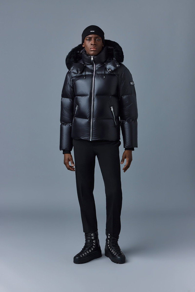 MACKAGE KENT-ZSH Down jacket with removable hood and fur trim outlook