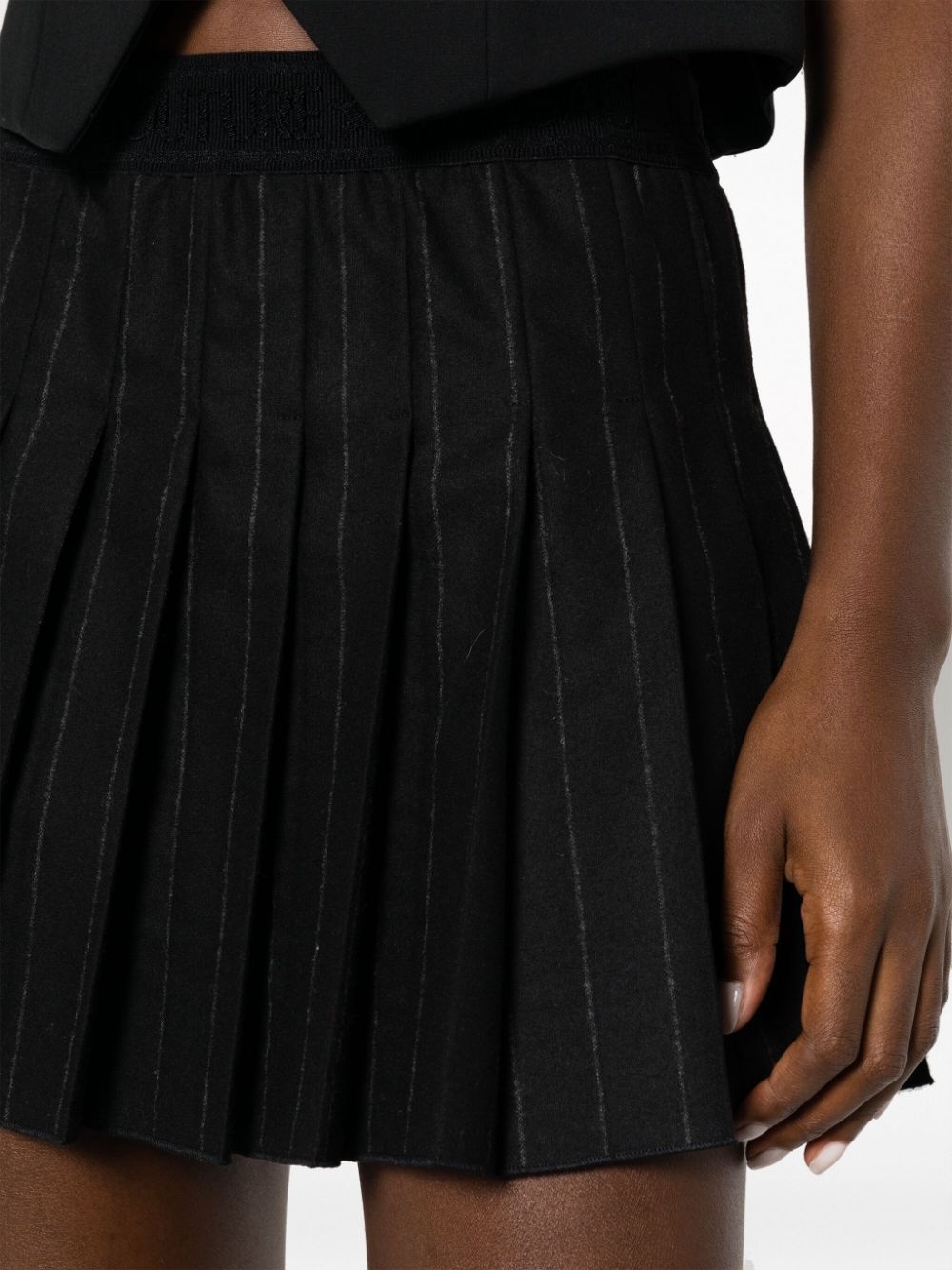pinstripe pleated skirt - 5