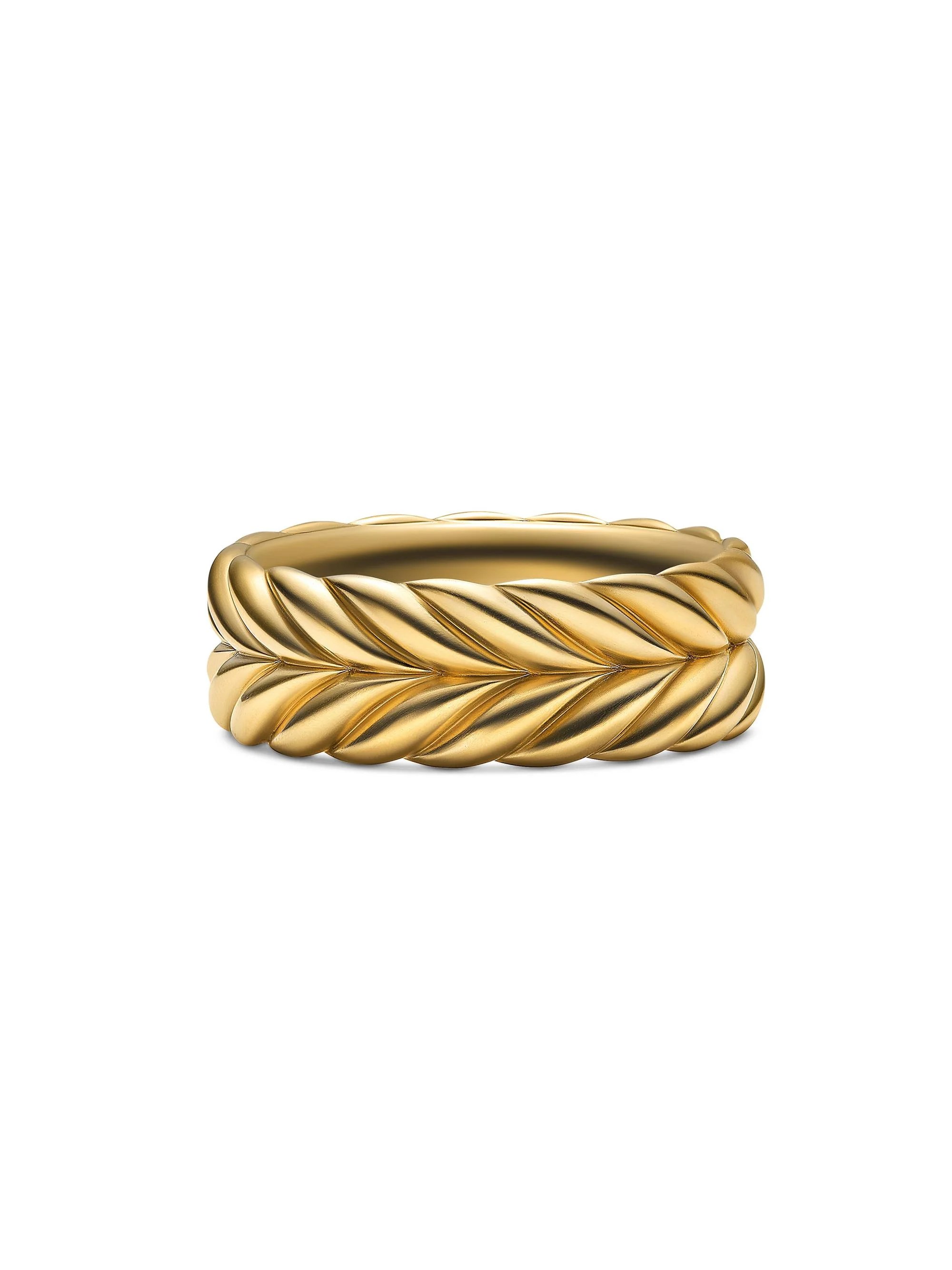 Men's Chevron Band Ring in 18K Yellow Gold, 9MM - Gold - 1