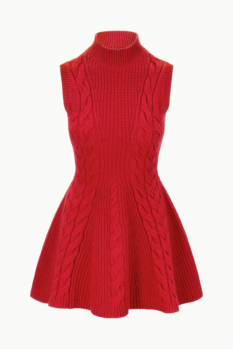 STAUD CHARADE DRESS ROUGE - 1
