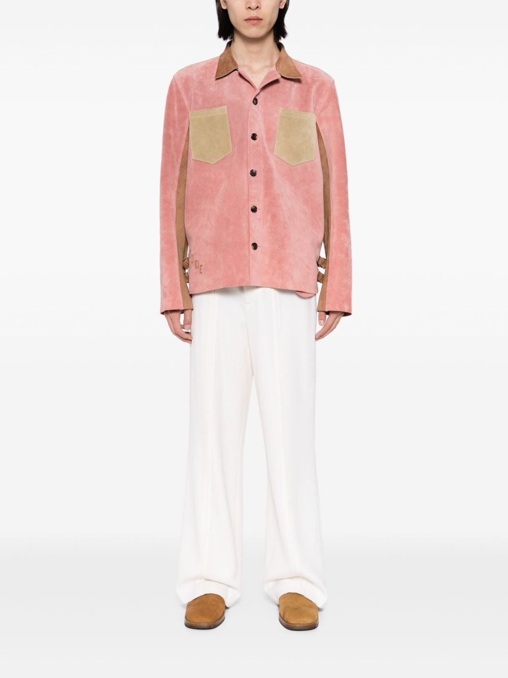 bucked multi suede work shirt jacket - 2