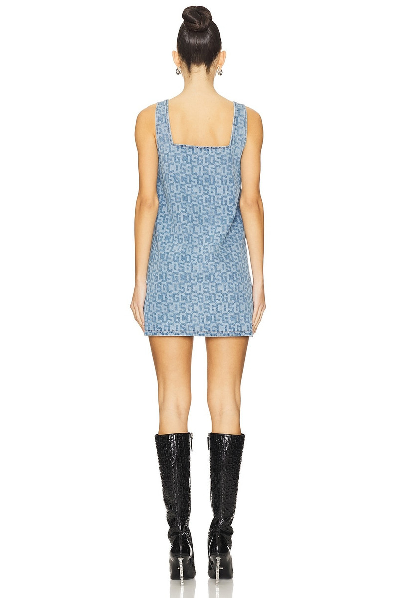 GCDS Monogram Denim Pocket Dress outlook
