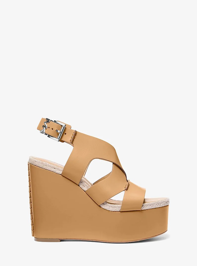 Raven Leather Wedge Sandal - 1