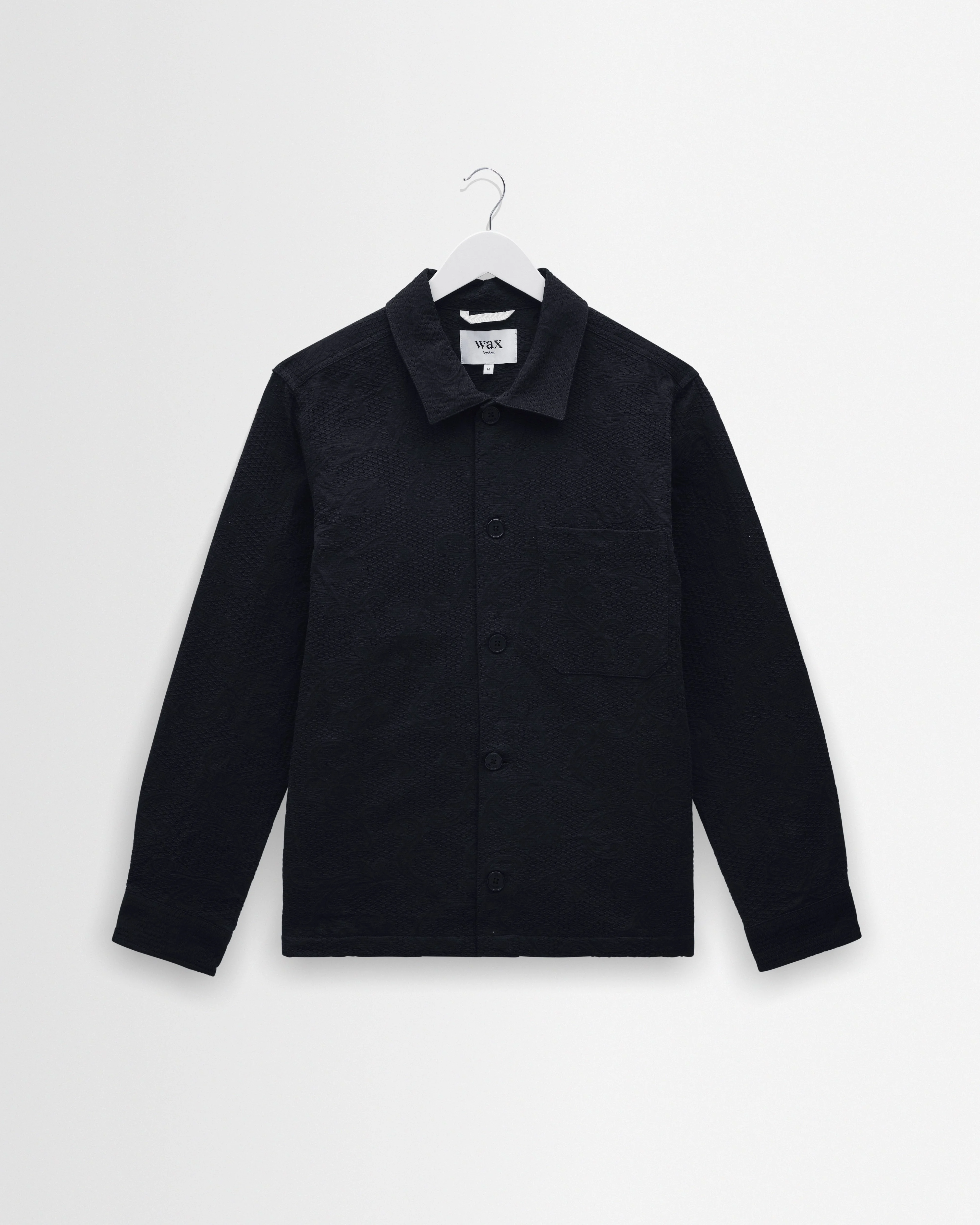 Rockley - Navy Honeycomb Jacquard Overshirt - 1