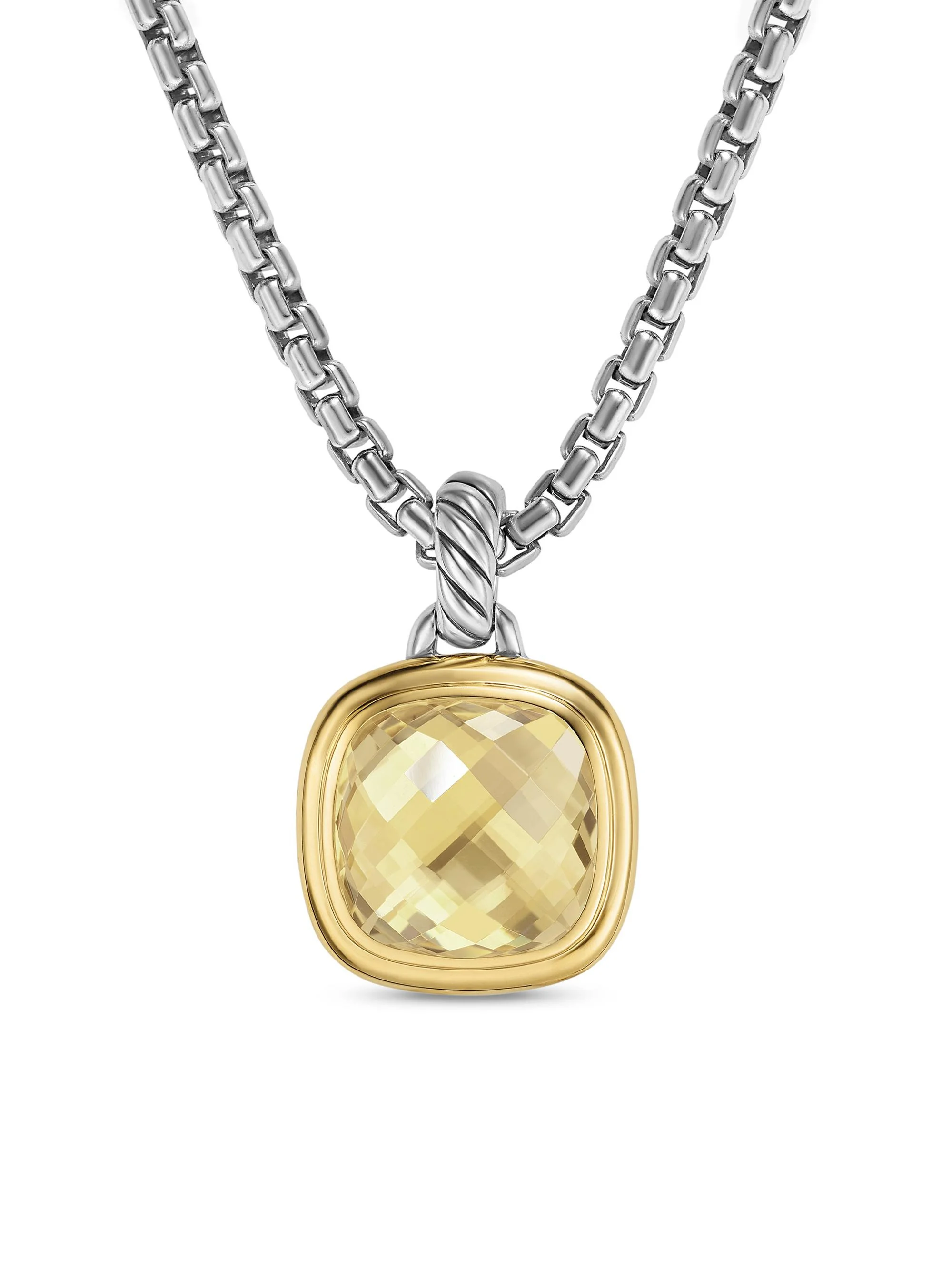 Women's Albion Pendant in Sterling Silver - Champagne Citrine - 1