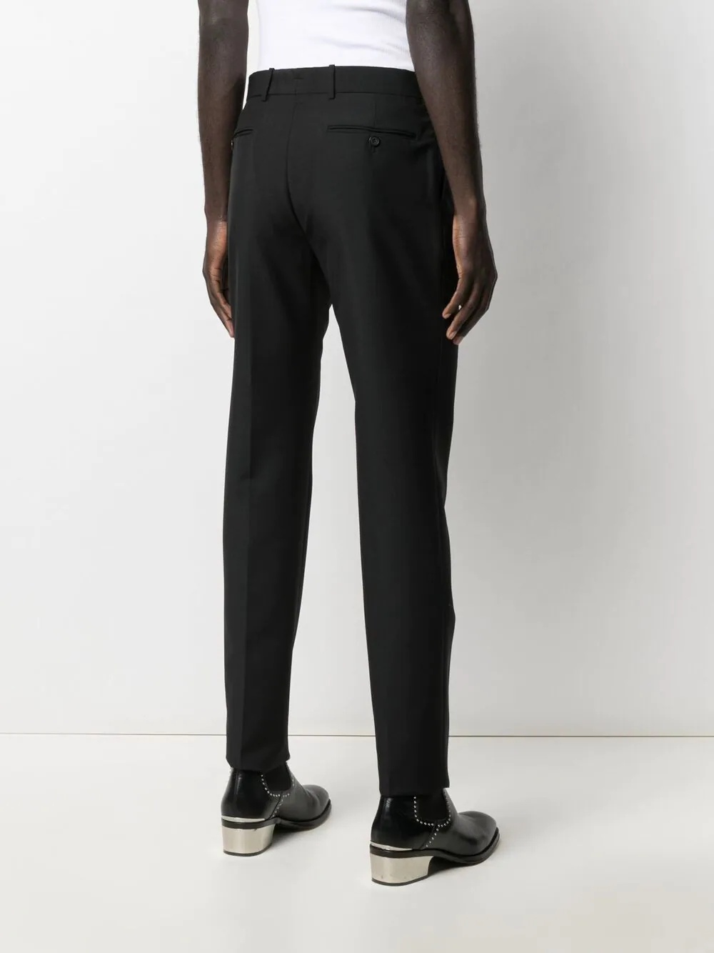 slim-leg tailored trousers - 4