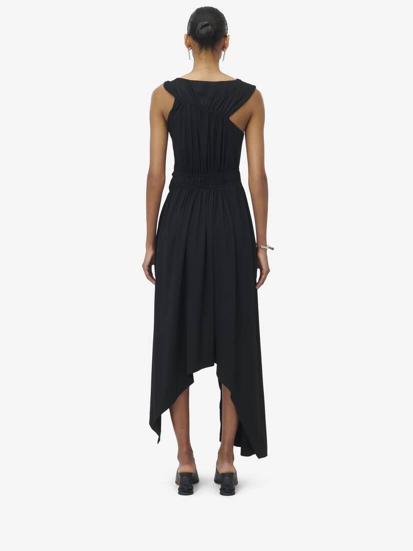 Asymmetric Gathered Dress - 3