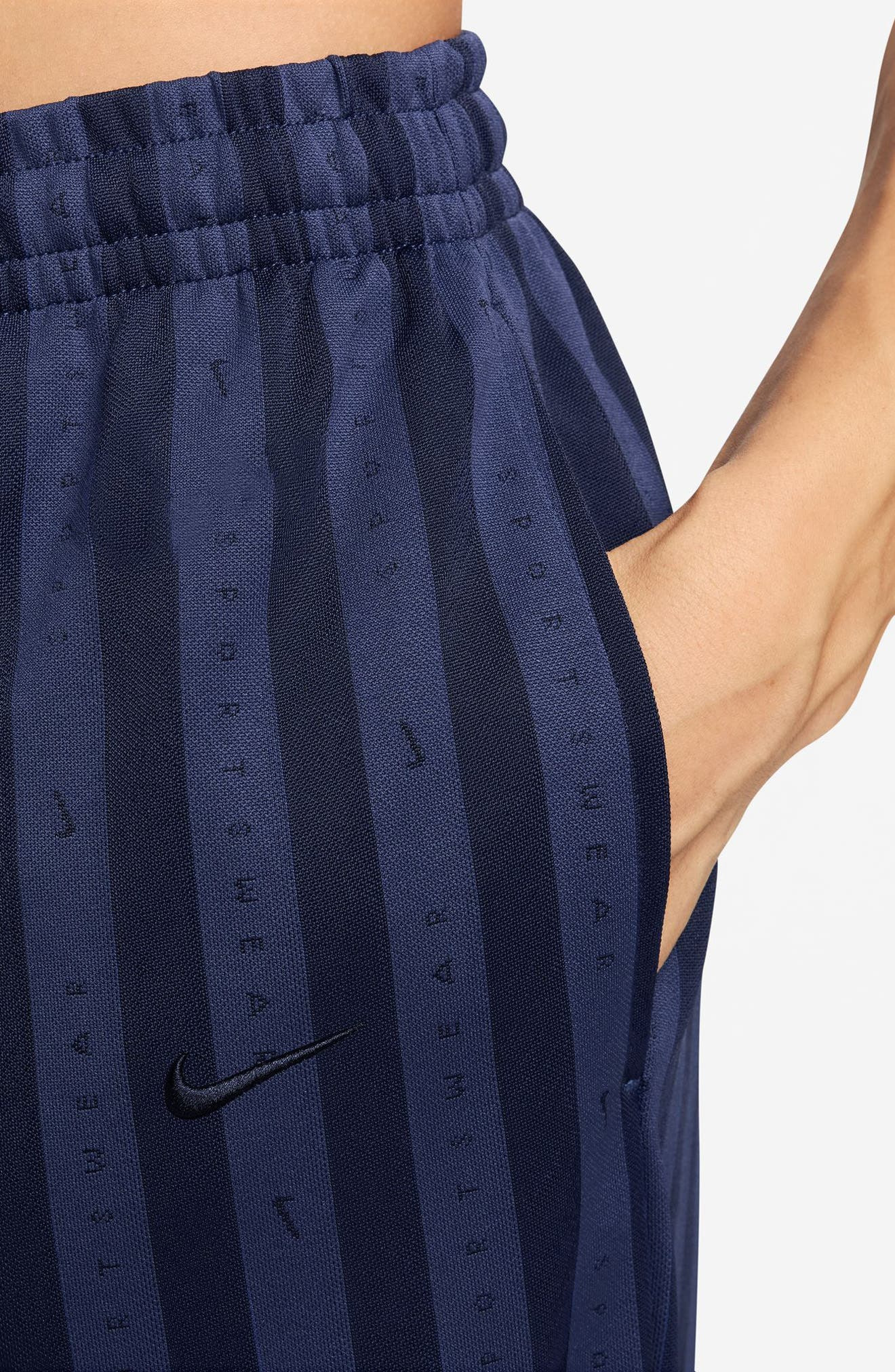 Nike Stripe Jacquard Track Pants in Midnight Navy/Obsidian at Nordstrom - 3