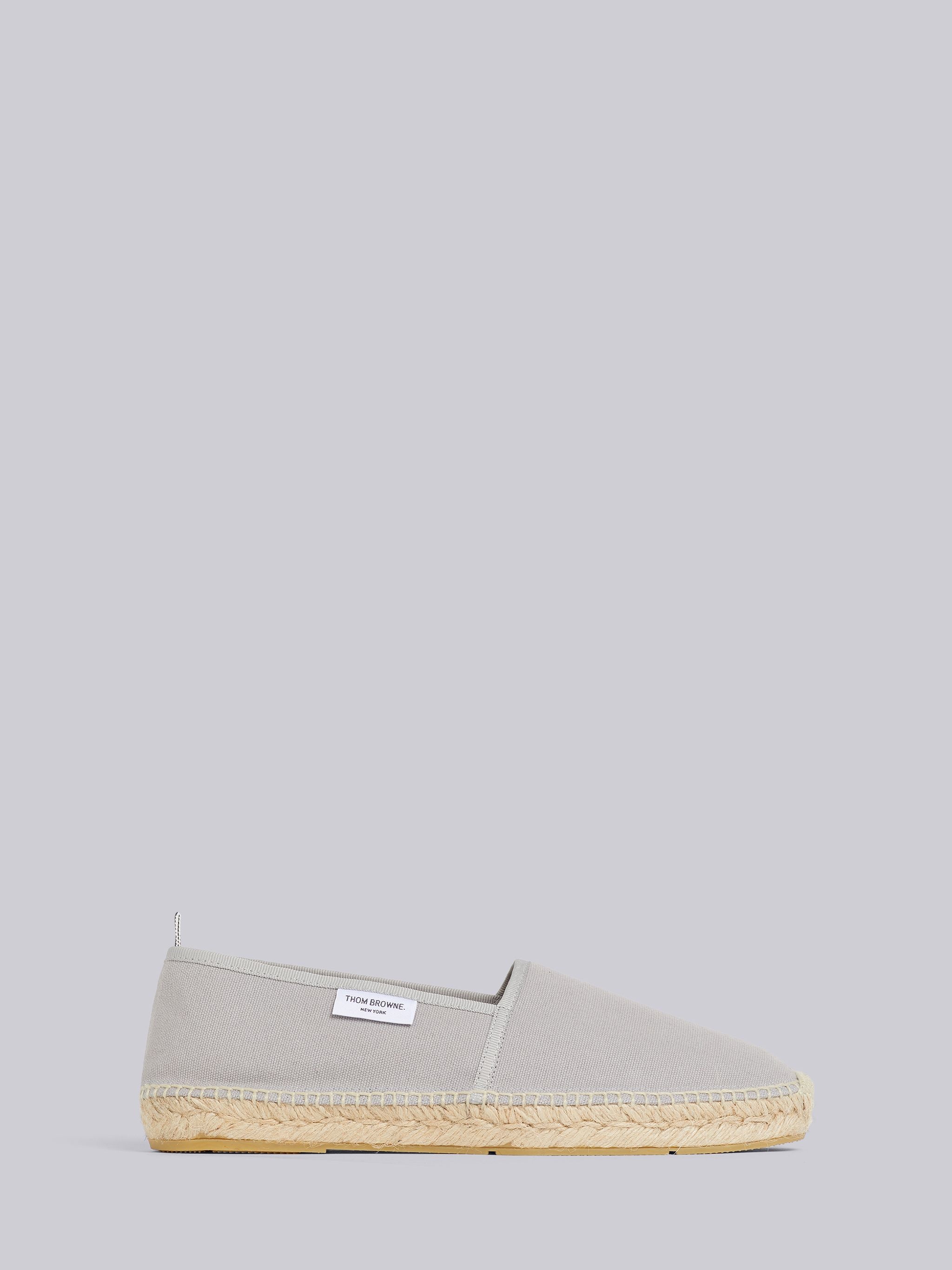 Grey Cotton Canvas Espadrille - 1