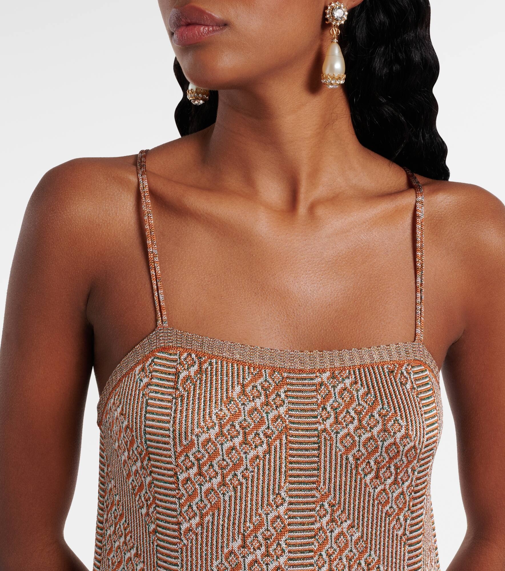 Jacquard lamé maxi dress - 4