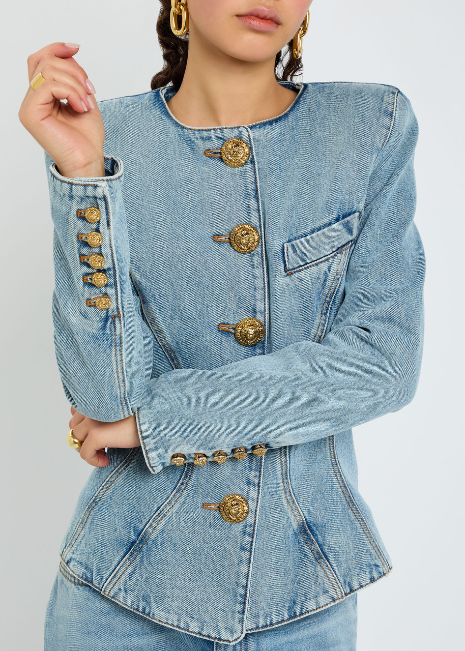 Balmain Panelled Denim Jacket - 5