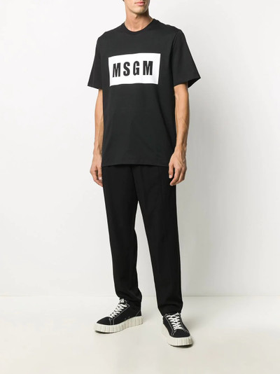 MSGM logo-print cotton T-shirt outlook