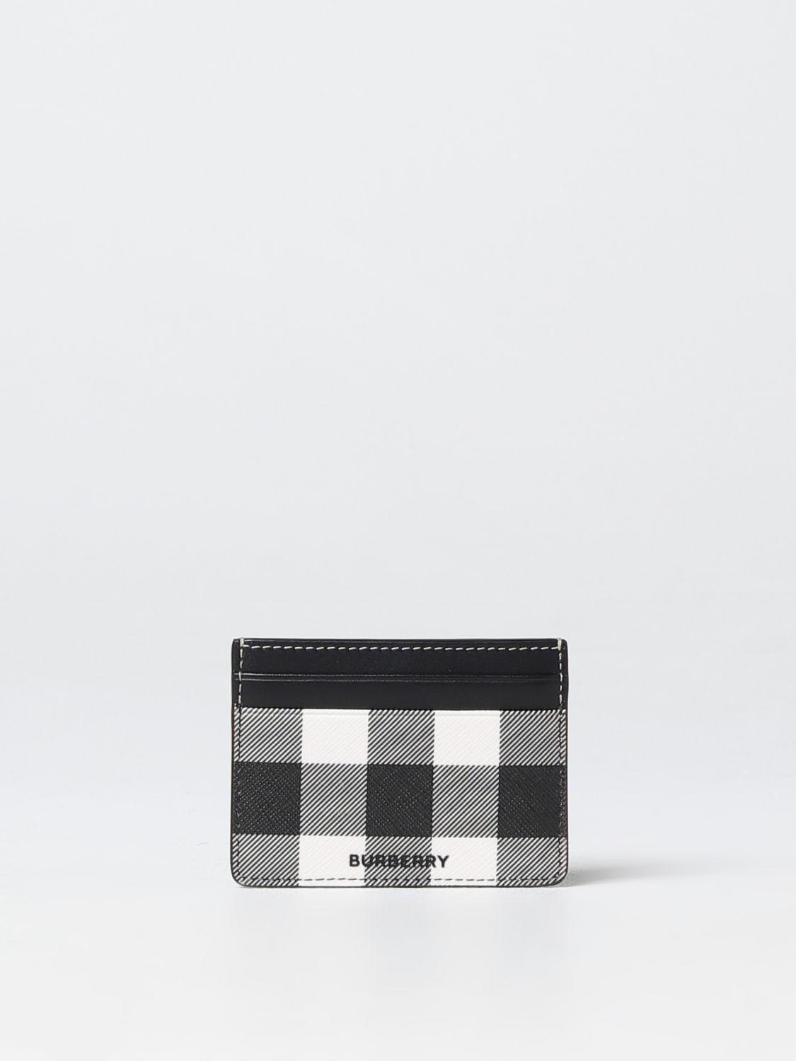 BURBERRY: Sandon credit card holder in coated fabric and leather