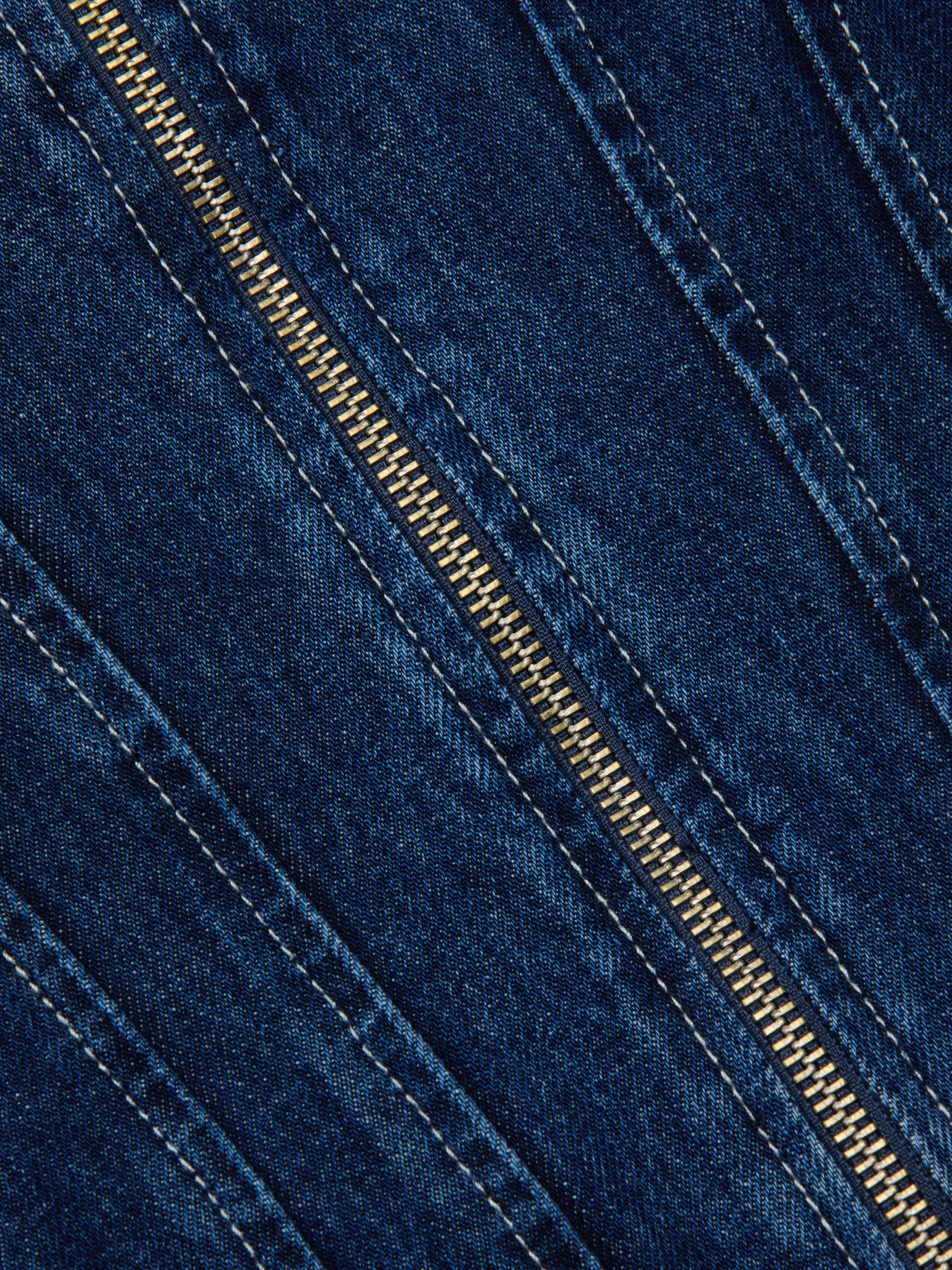 Elysia Zip Corset Denim Tank - 7