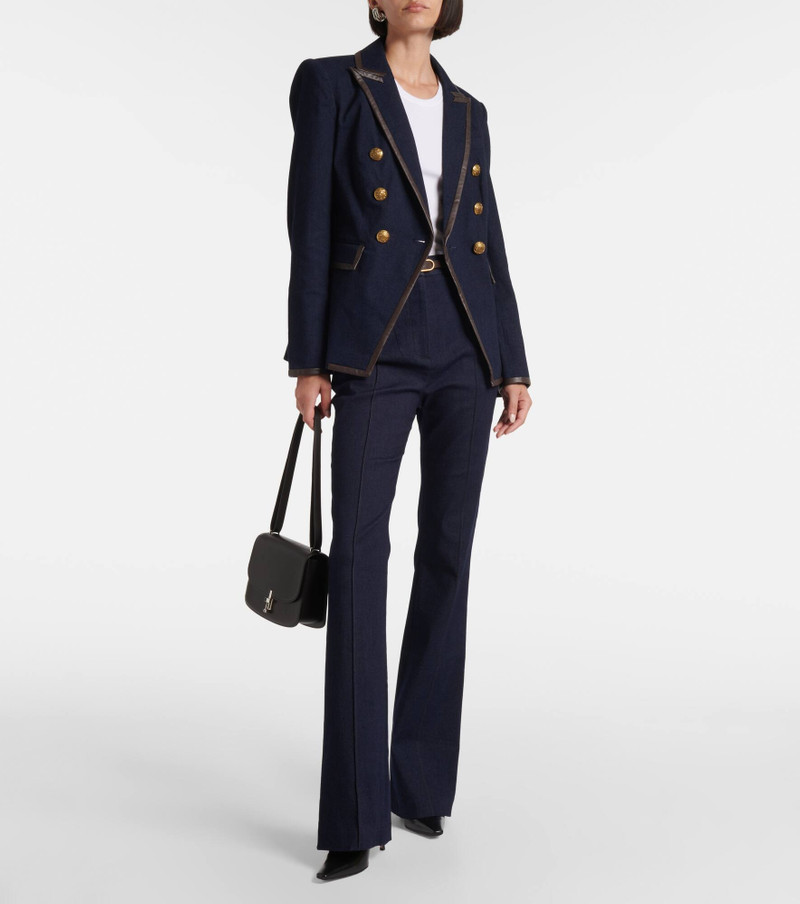 VERONICA BEARD Gracie belted high-rise bootcut jeans outlook