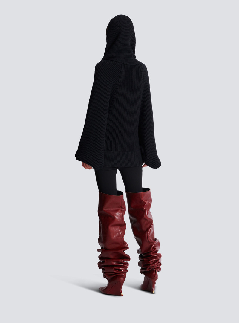 Oversized knit hoodie 4