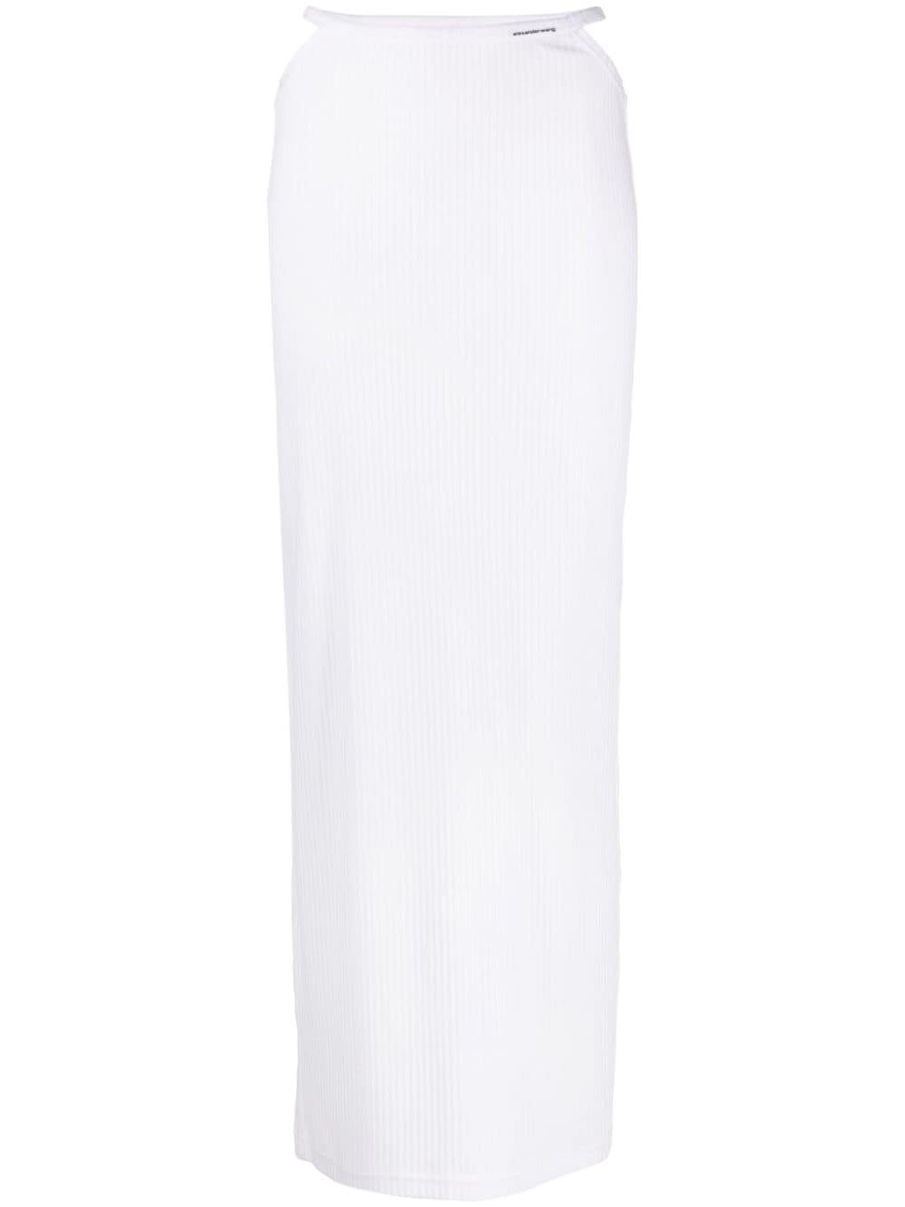 cut-out cotton maxi skirt - 1