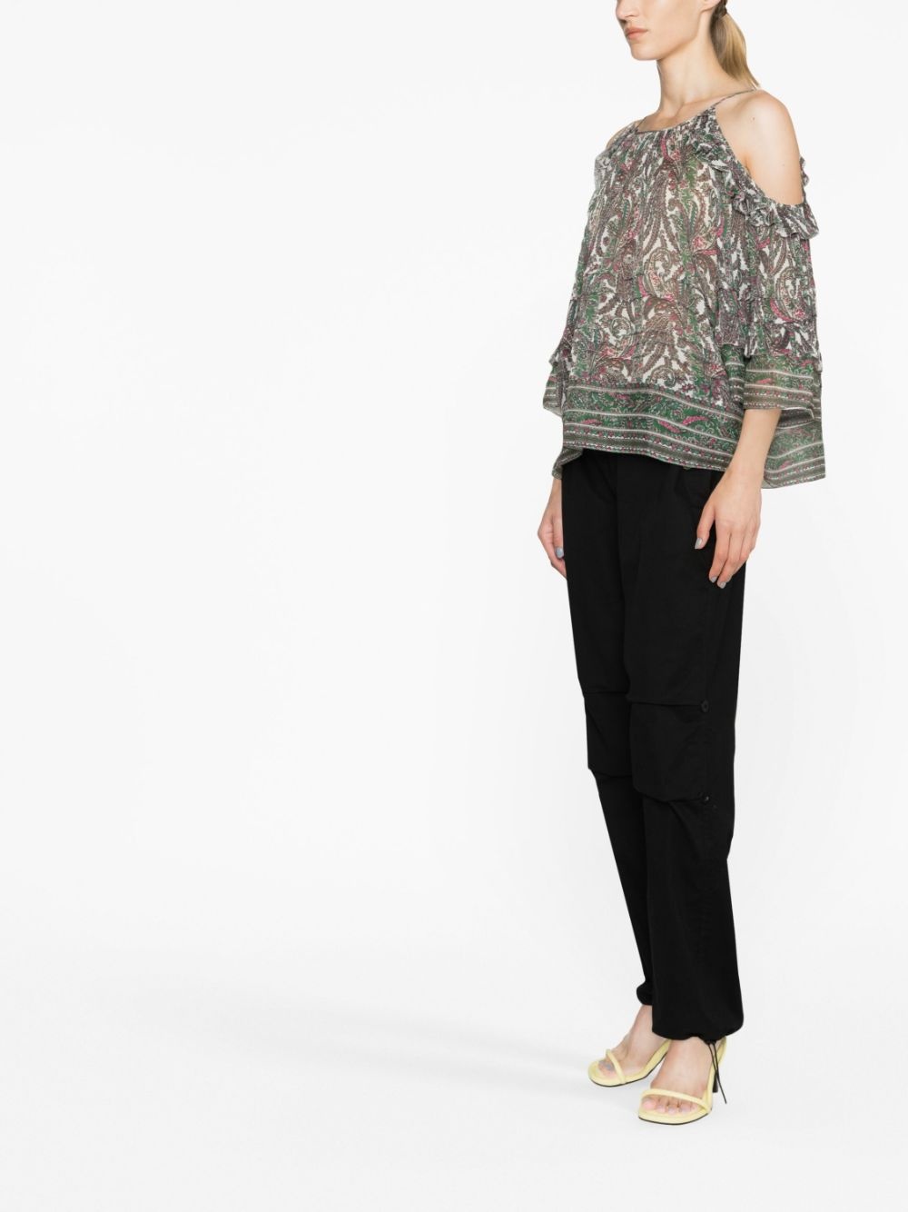 cold-shoulder graphic-print top - 4