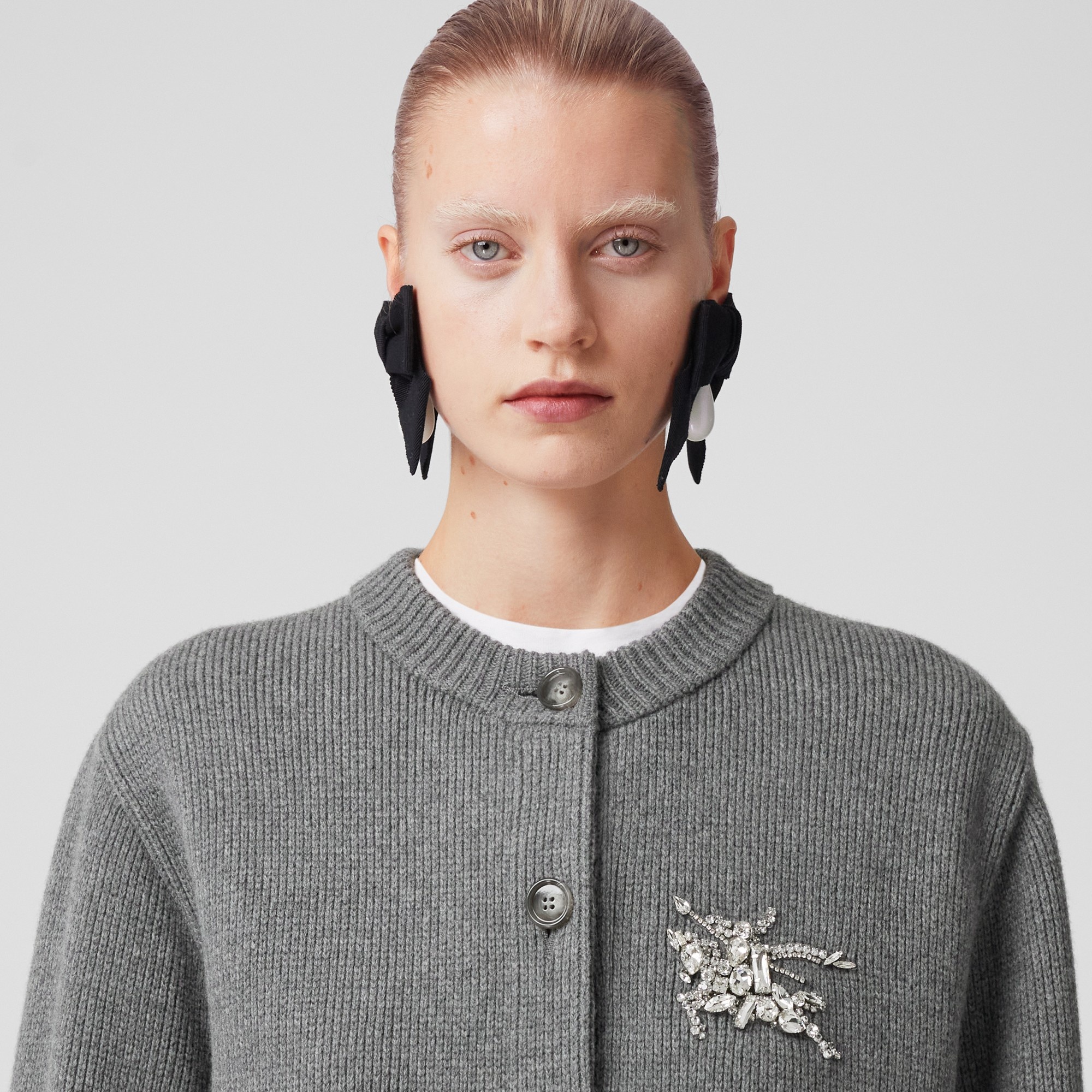 Crystal EKD Wool Cashmere Cardigan - 3