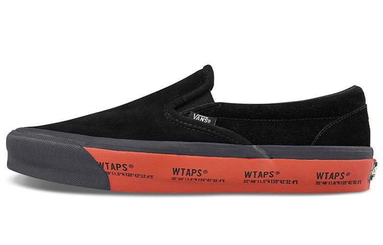 Vans WTAPS x Og Classic Slip-On Lx 'Black Red' VN0A45JK20E - 2