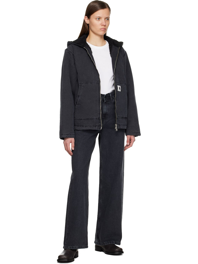 Carhartt Black Hooded Mitch Bomber Jacket outlook