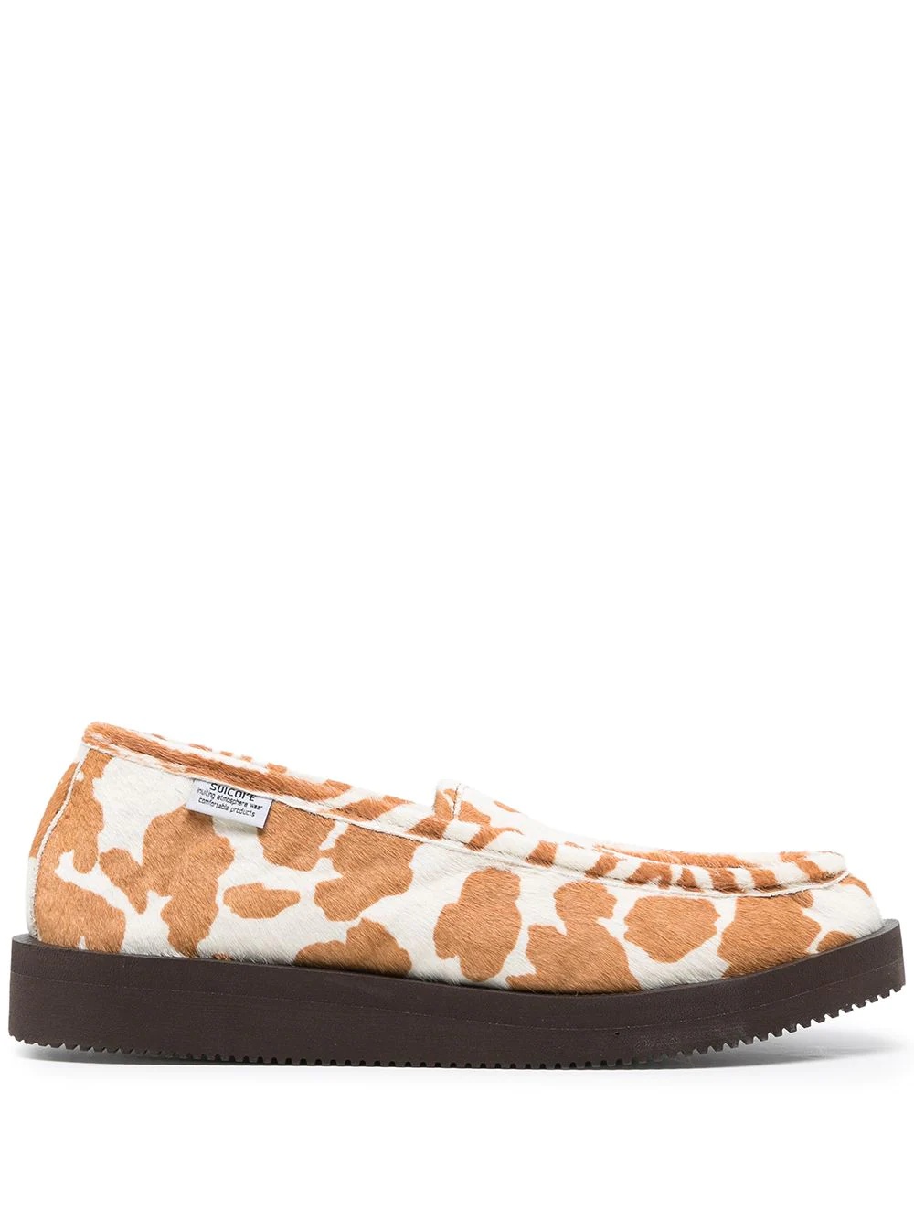 animal-print panelled loafers - 1