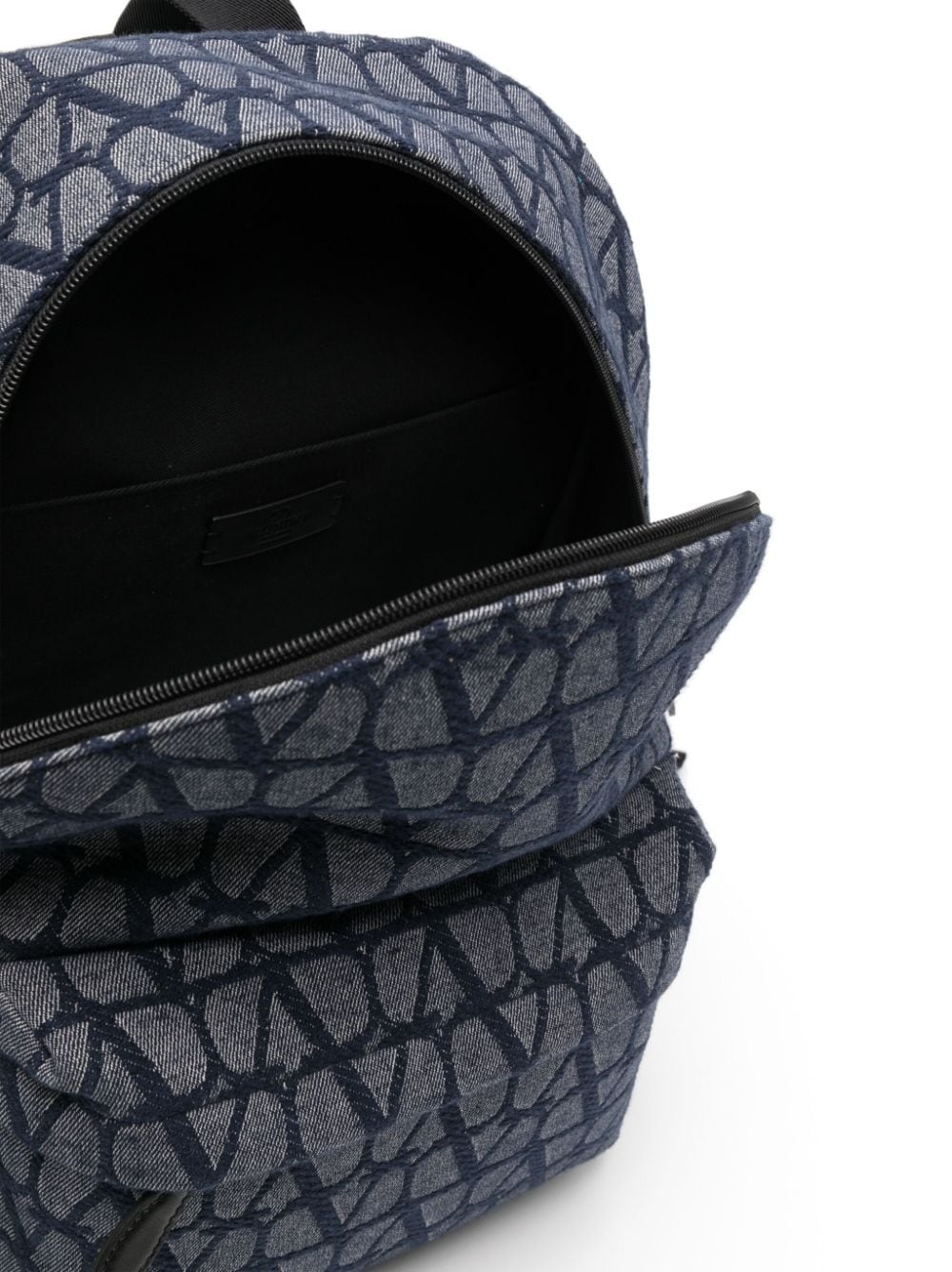 monogram-pattern zipped backpack - 5