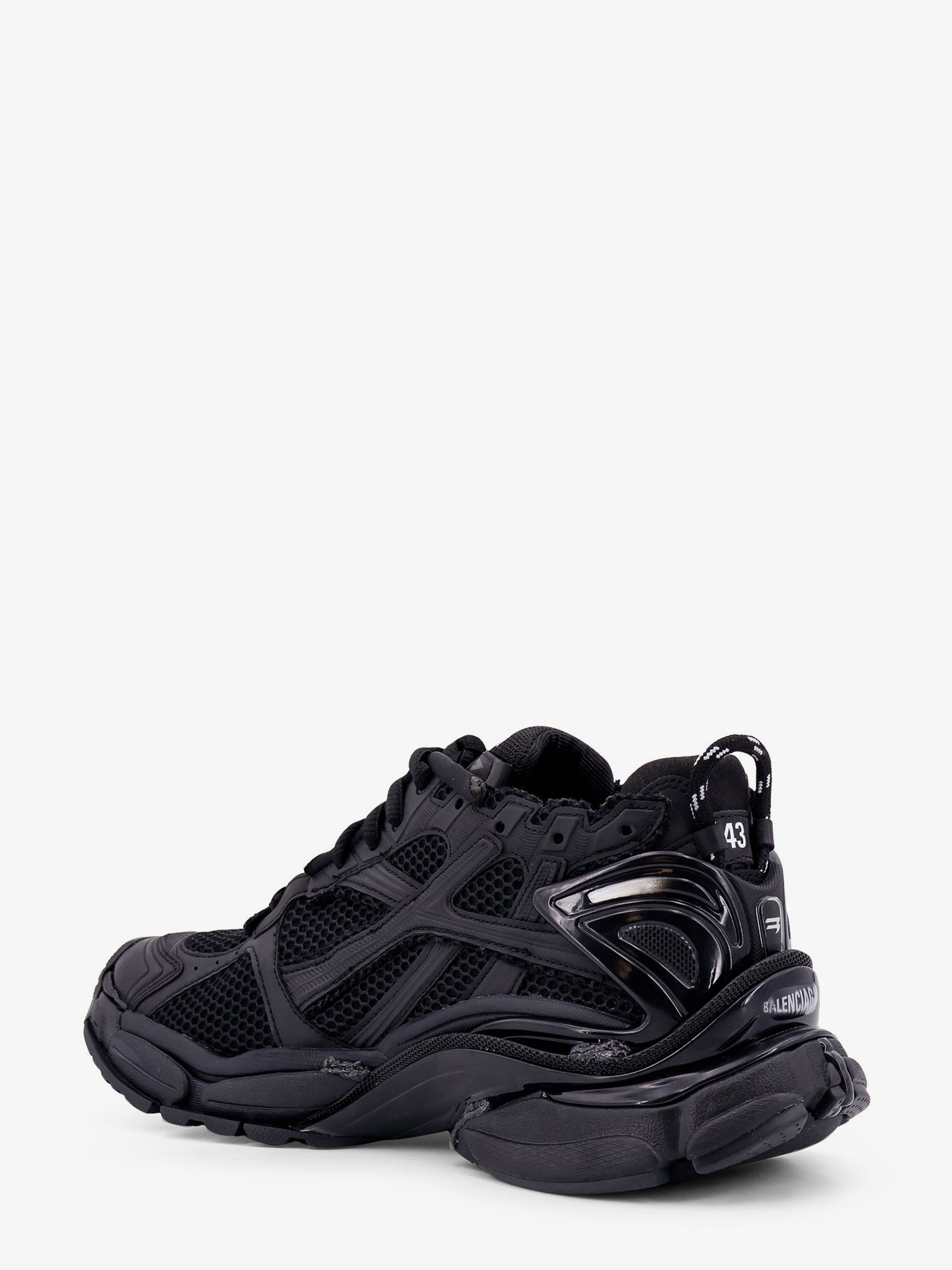 Balenciaga Runner Mesh And Leather Sneakers - 3