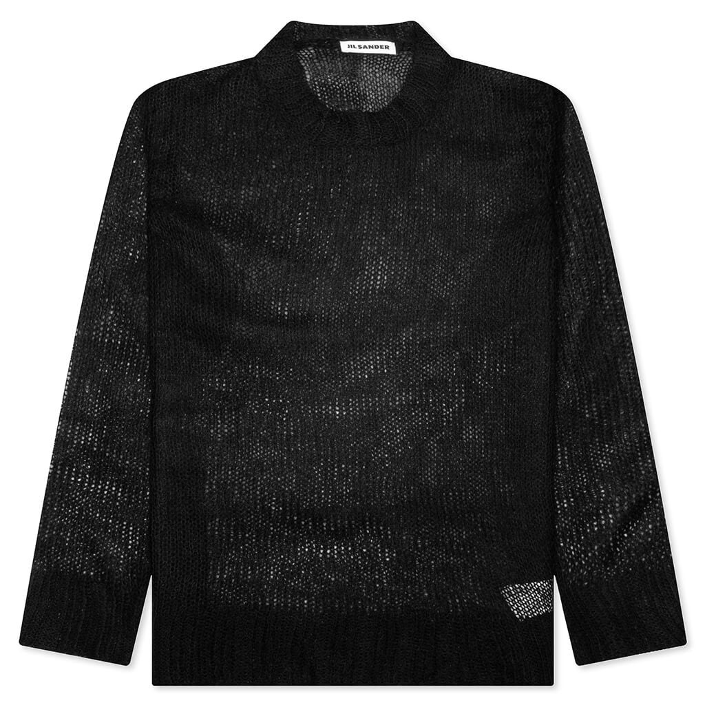 LAYERED SWEATER WITH T-SHIRT - BLACK - 3