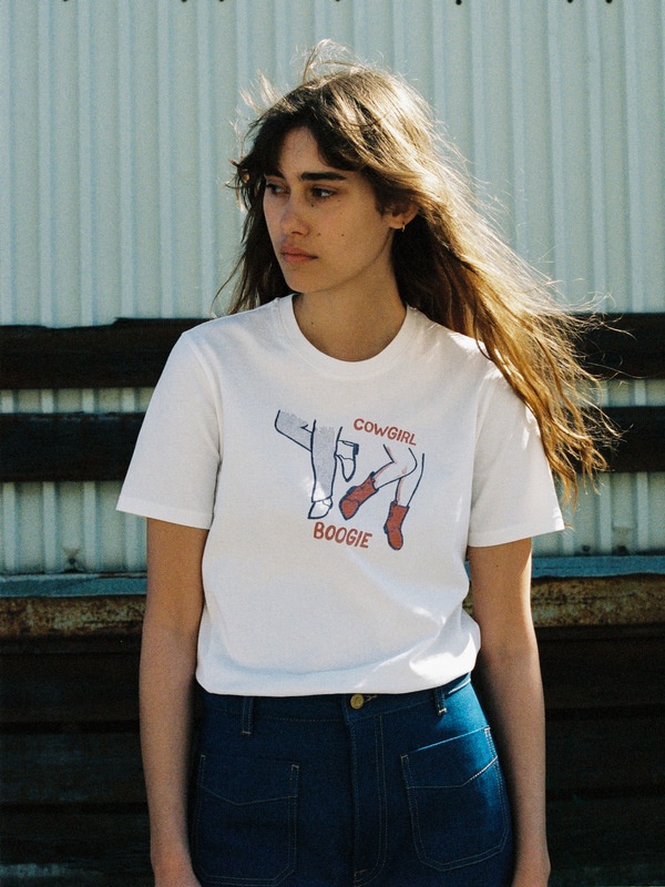 Joni T-Shirt Cowgirl Boogie Offwhite - 2
