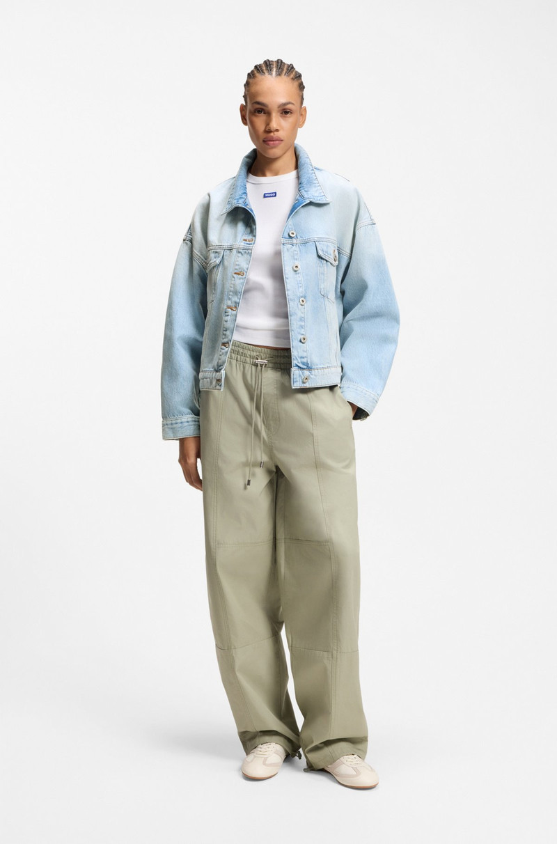 HUGO BOXY-FIT JACKET IN BLUE RIGID DENIM outlook