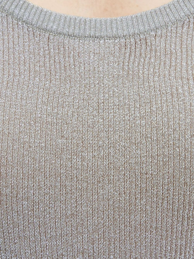 metallic-knit ribbed tank top 4