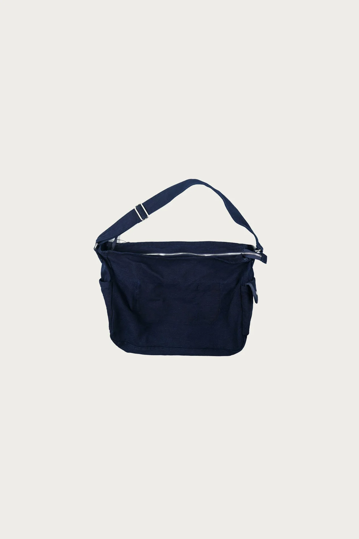 Heavy Canvas Shoulder Bag - Sashiko Denim - 1