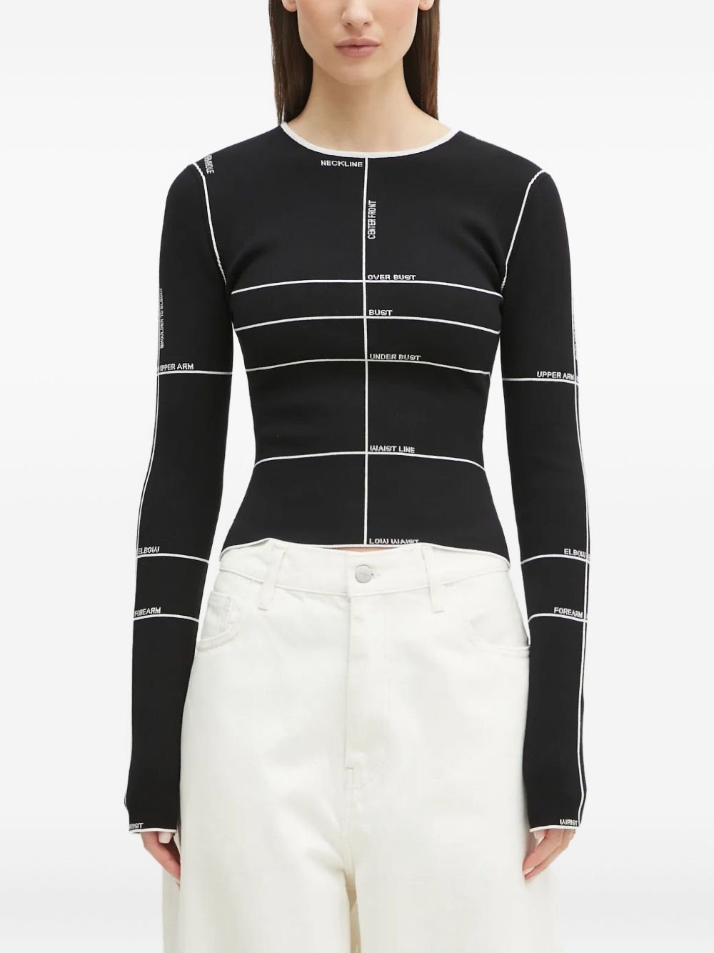 intarsia-knit top - 2