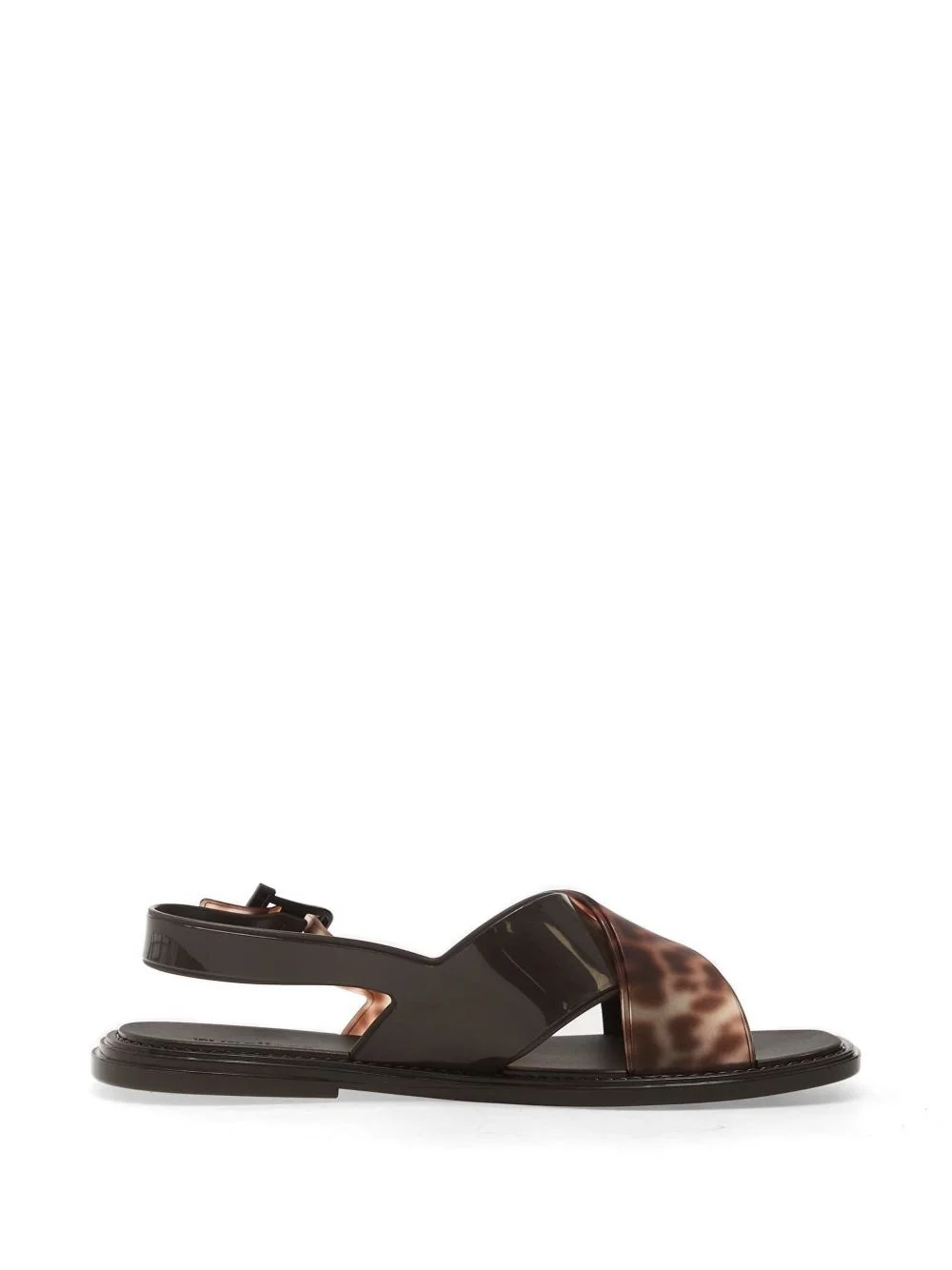 Cleo leopard-print flat sandals - 1