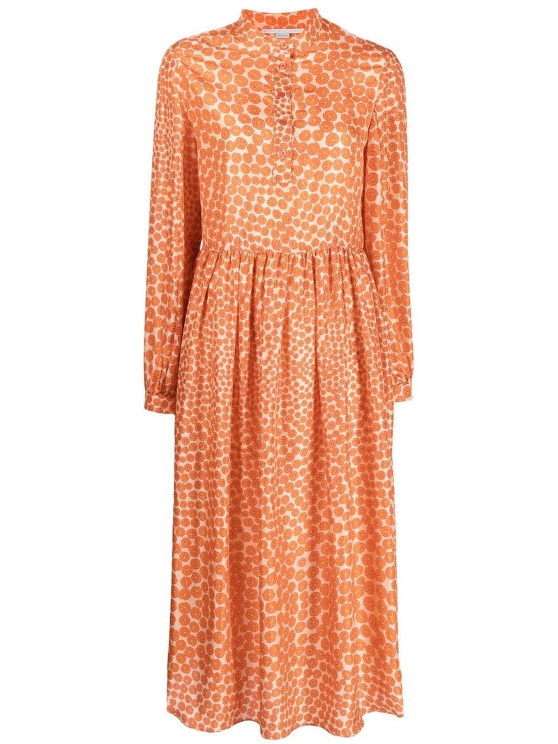 floral-print silk midi dress 1