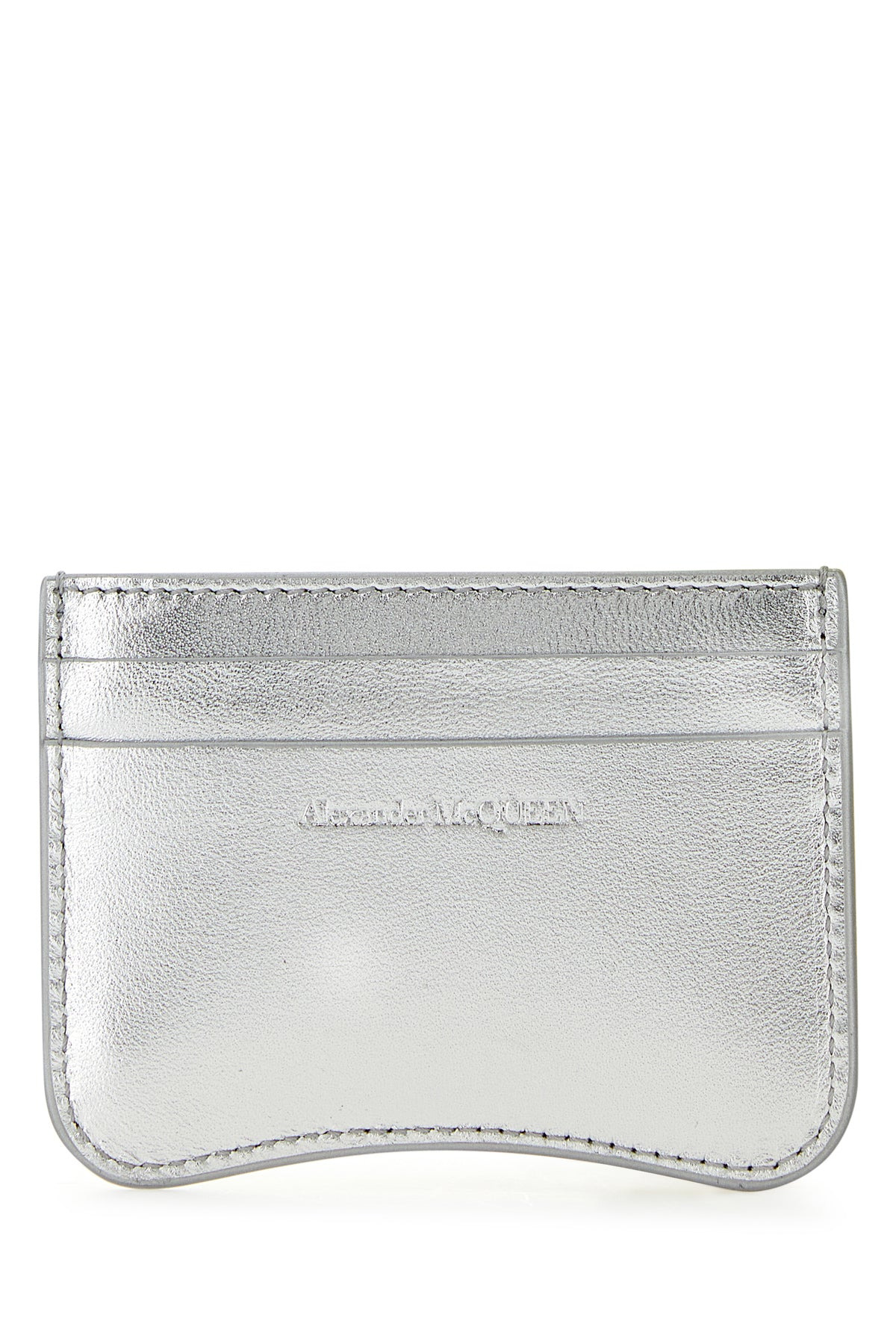 Silver leather card holder - 3